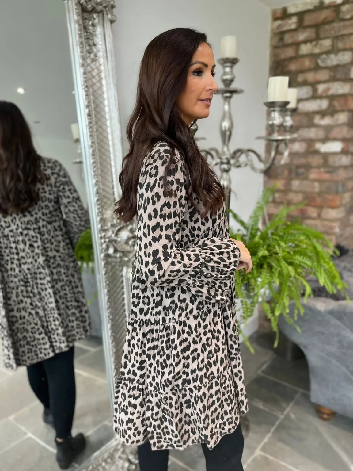 Leopard Tiered Dress Zora