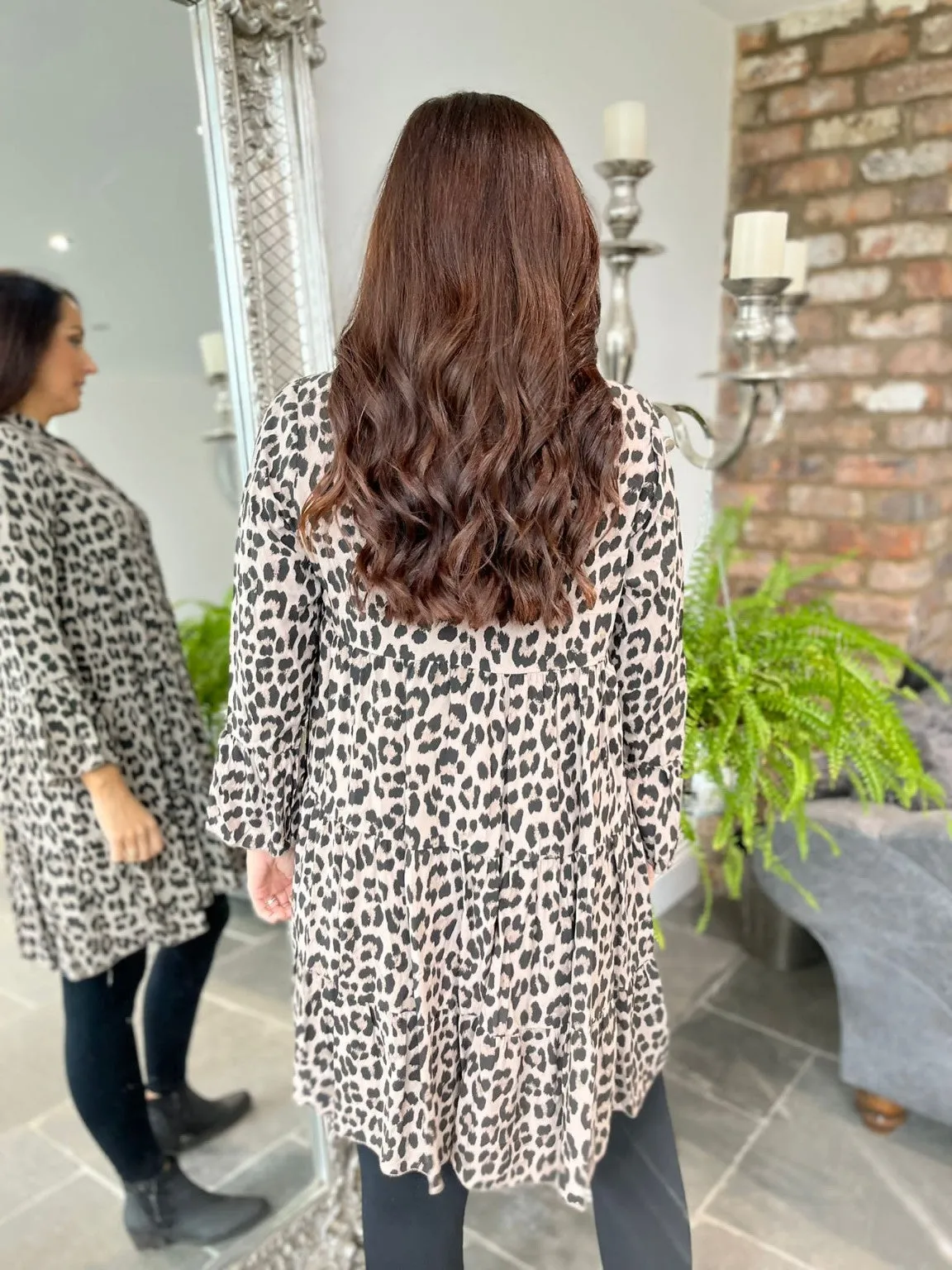 Leopard Tiered Dress Zora