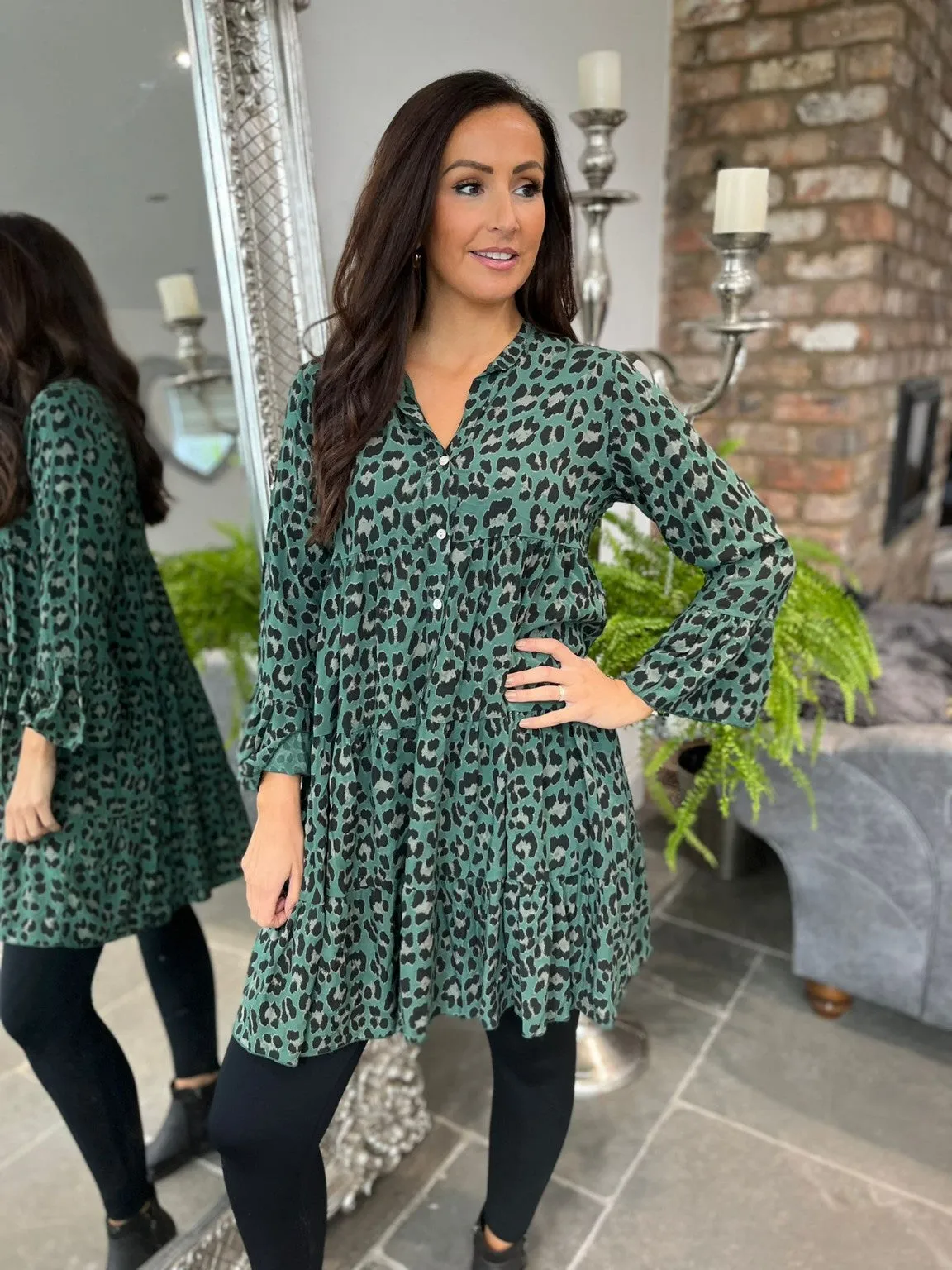 Leopard Tiered Dress Zora