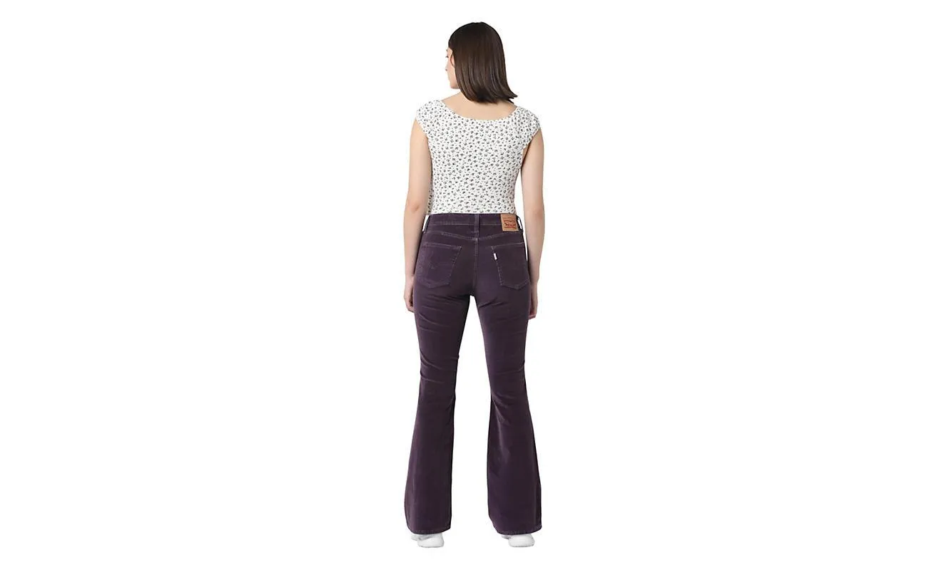 Levi's 726 High Rise Flare In Plum Perfect Corduroy