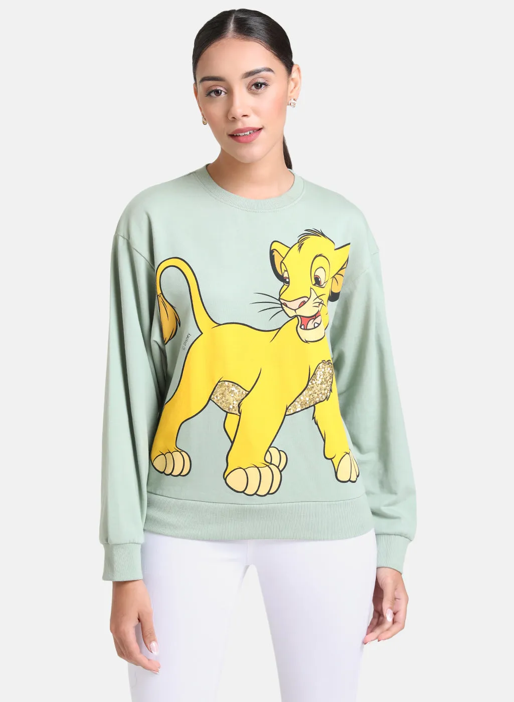 Lion King Disney Printed Sequin Sweat