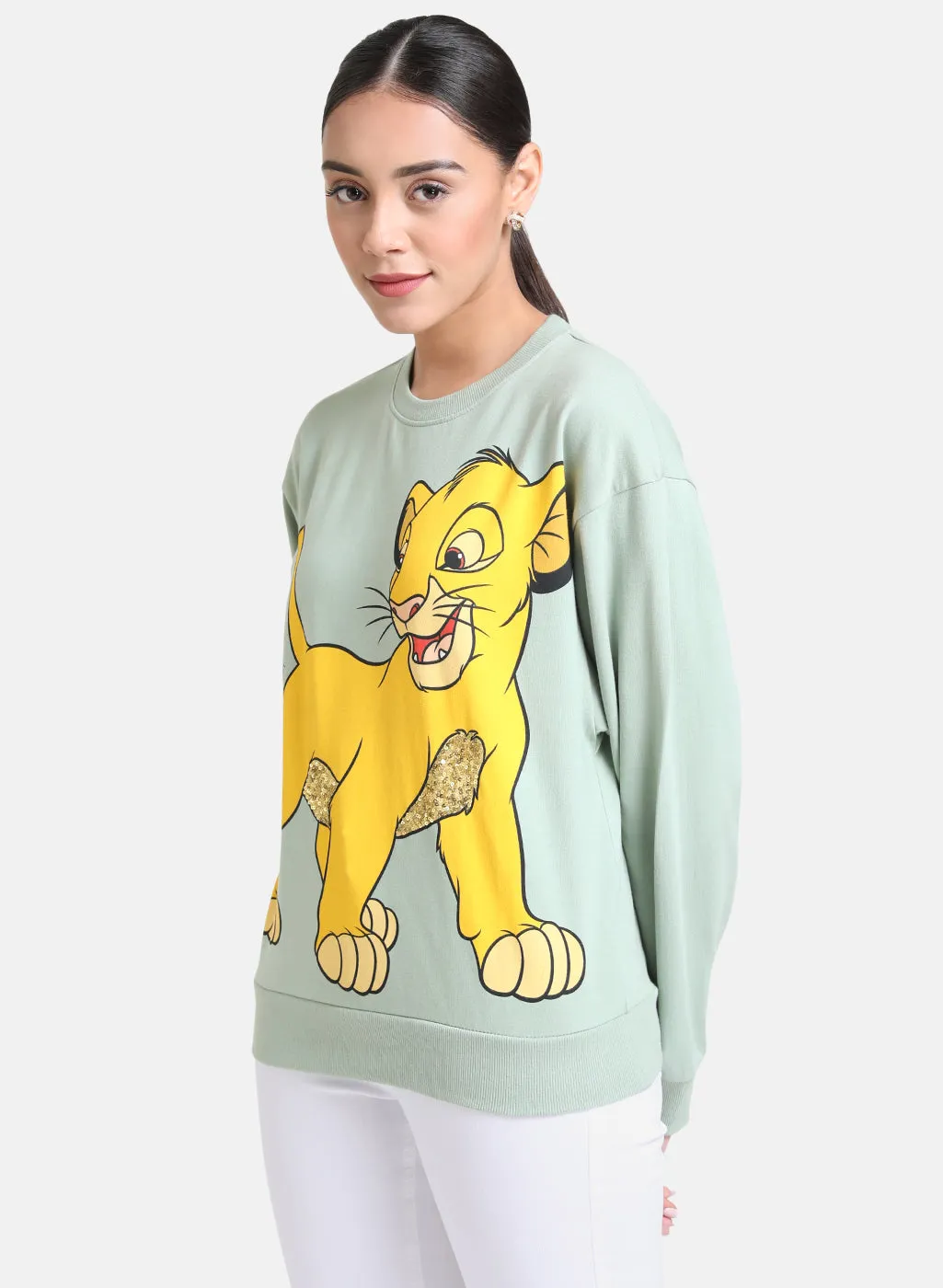 Lion King Disney Printed Sequin Sweat