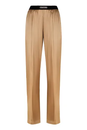 LOGO PATCH STRAIGHT LEG TROUSERS