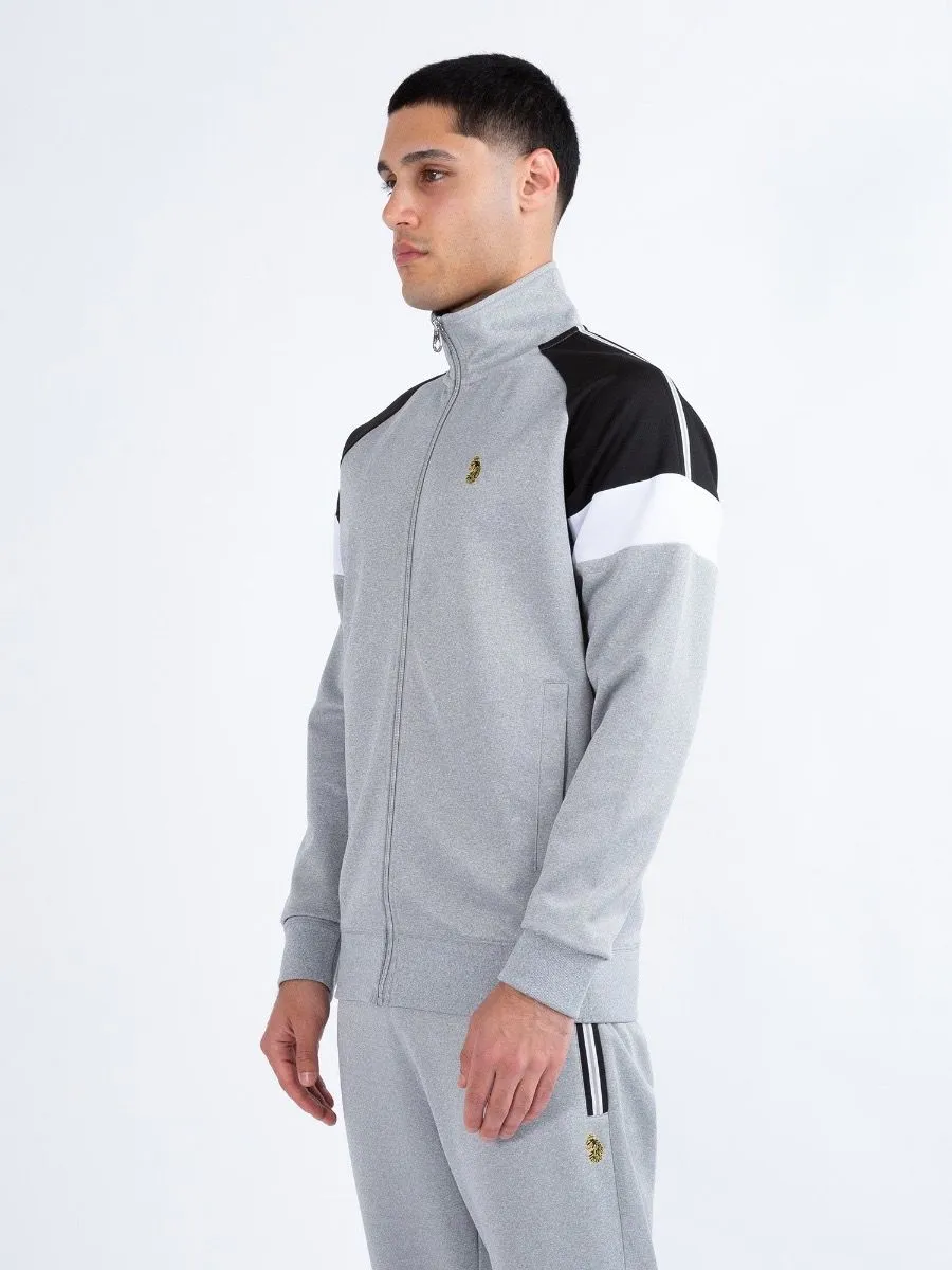 Luke 1977 Sport Kas 3 Zip Track Jacket Light Marl Grey