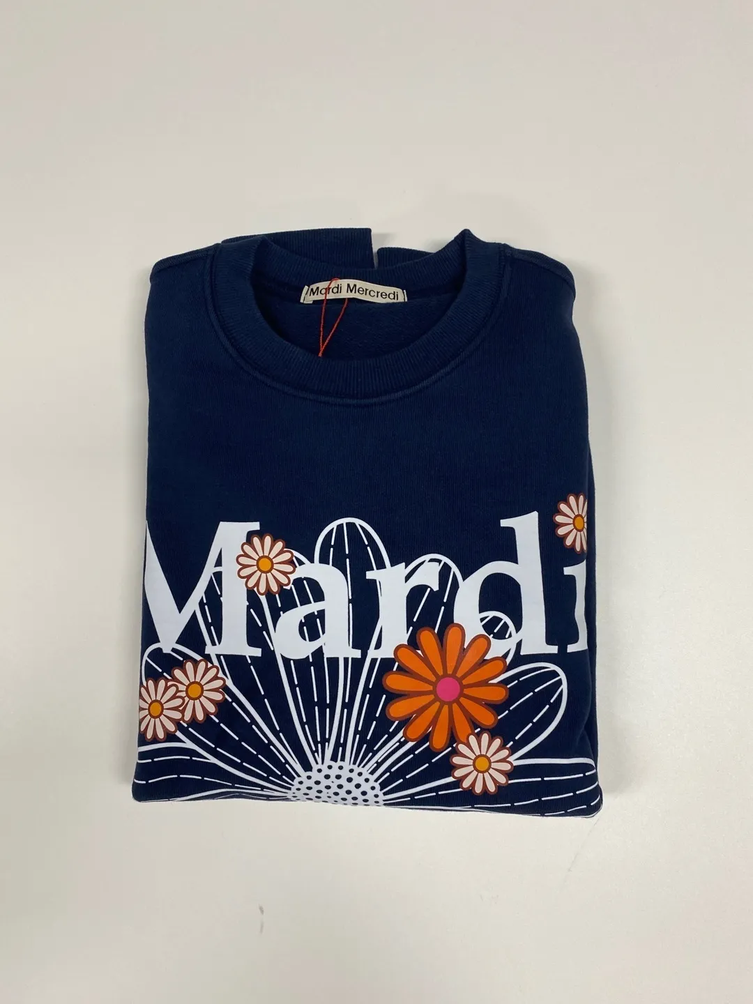 Mardi Mercredi  |Crew Neck Flower Patterns Unisex Street Style Long Sleeves