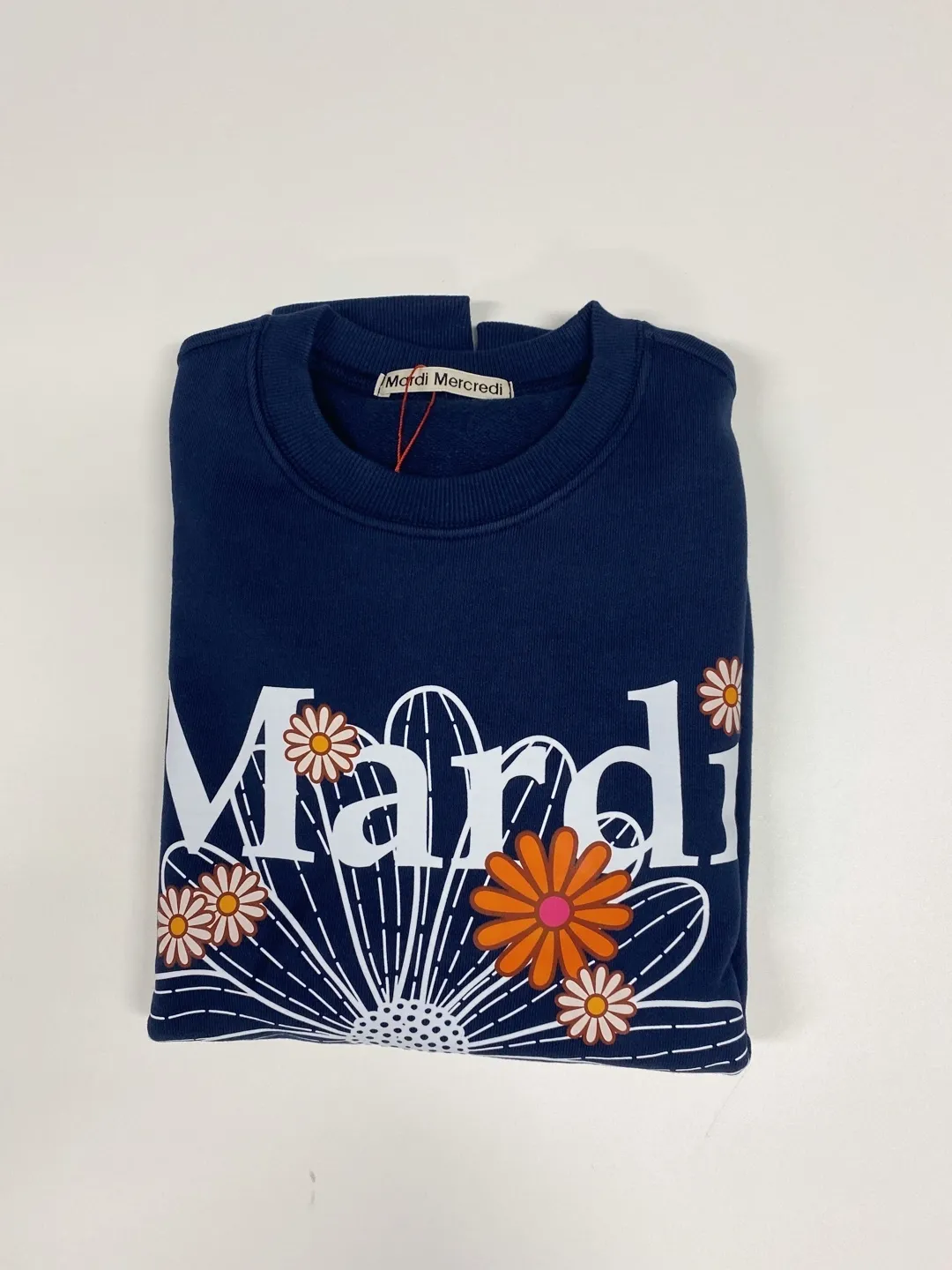 Mardi Mercredi  |Crew Neck Flower Patterns Unisex Street Style Long Sleeves