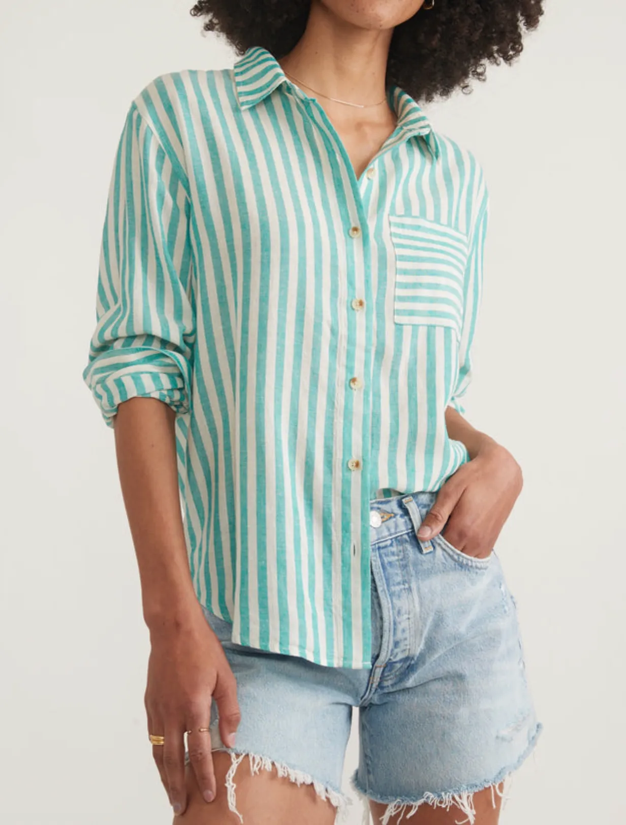 MARINE LAYER ABBEY LINEN BUTTON DOWN