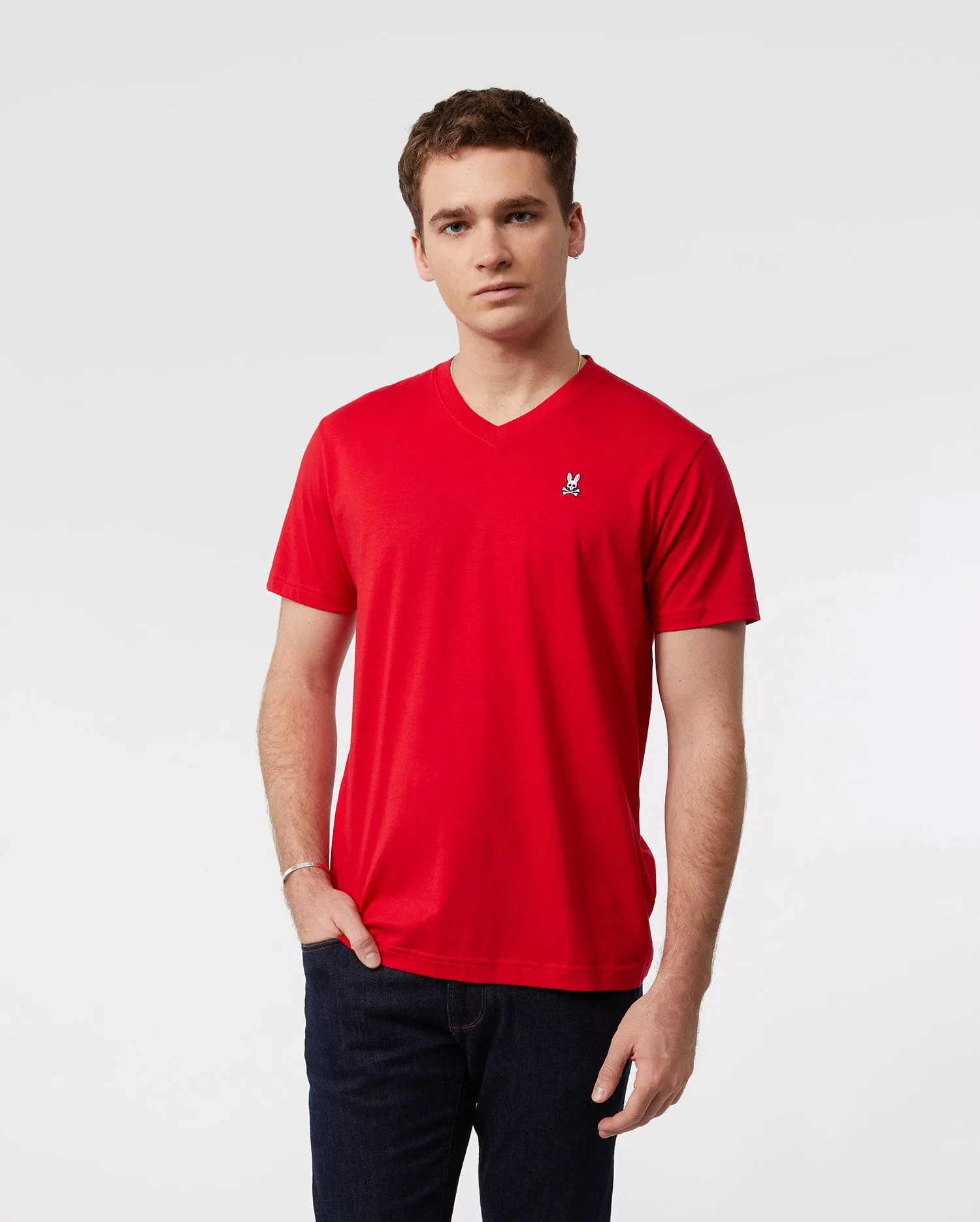 MENS CLASSIC V NECK TEE - B6U100CRPC