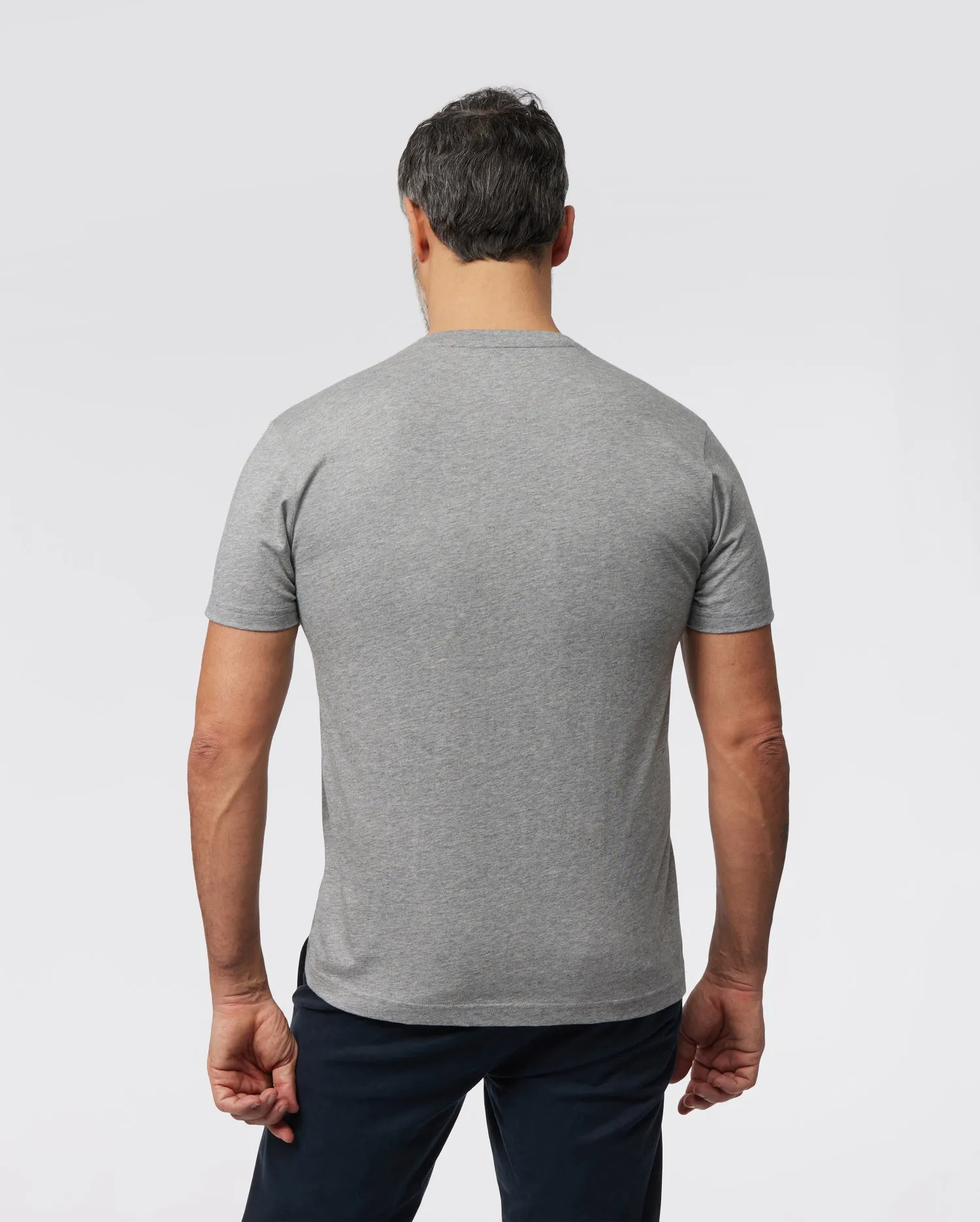 MENS GRAY CLASSIC V NECK TEE - B6U100CRPC