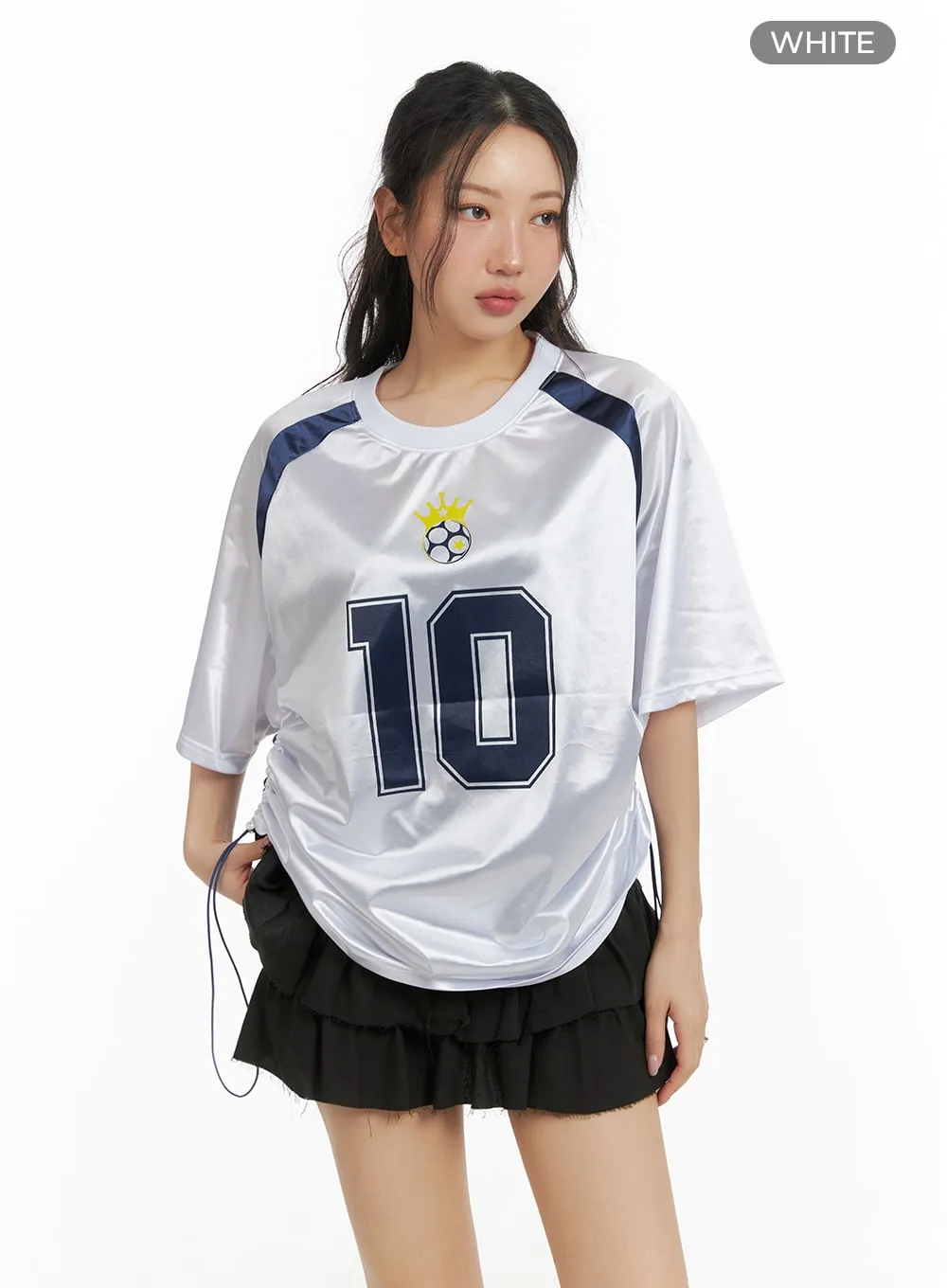 Metallic Oversized Football Jersey CM426