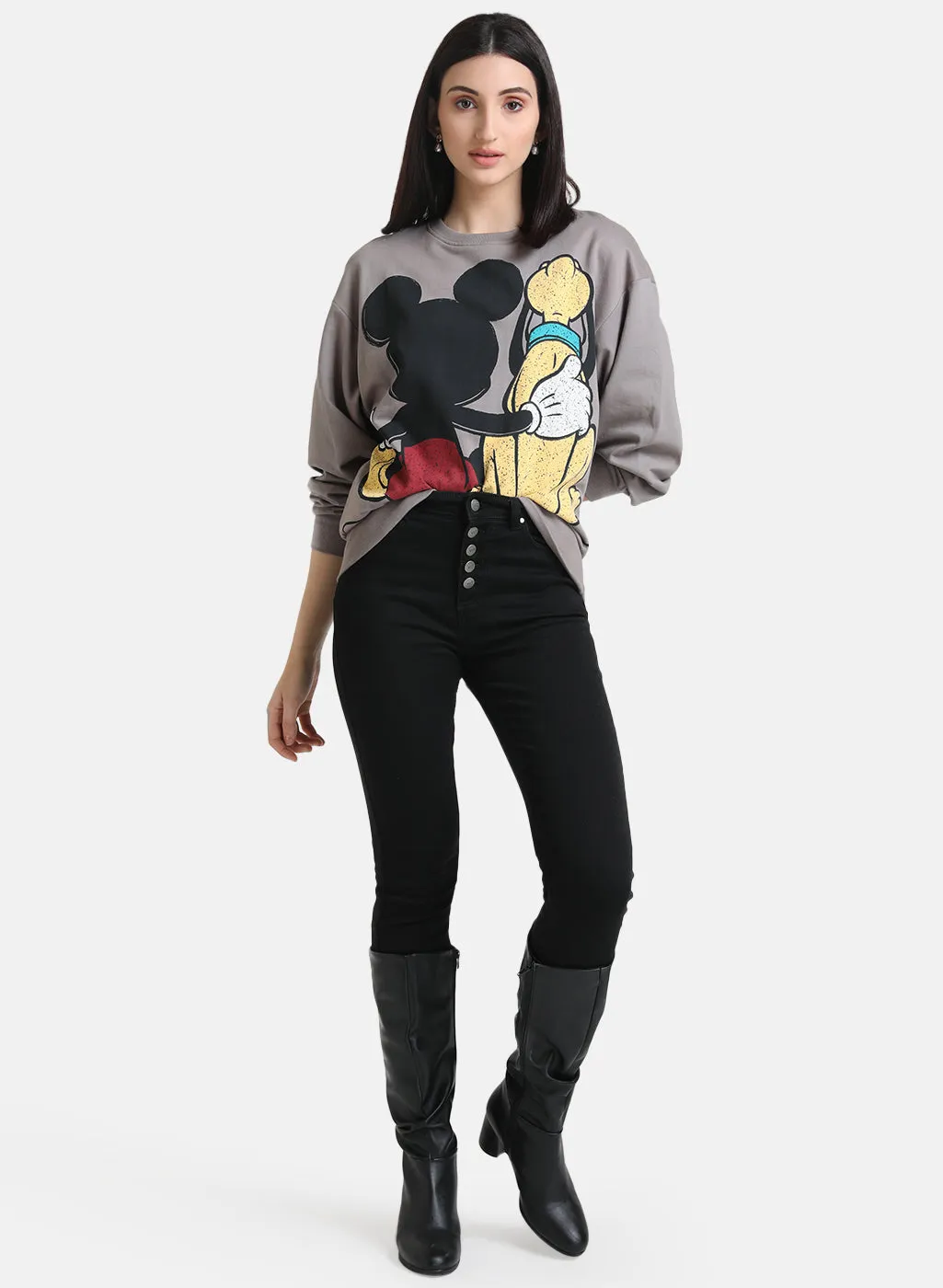 Mickey And Pluto Disney Printed Sweat