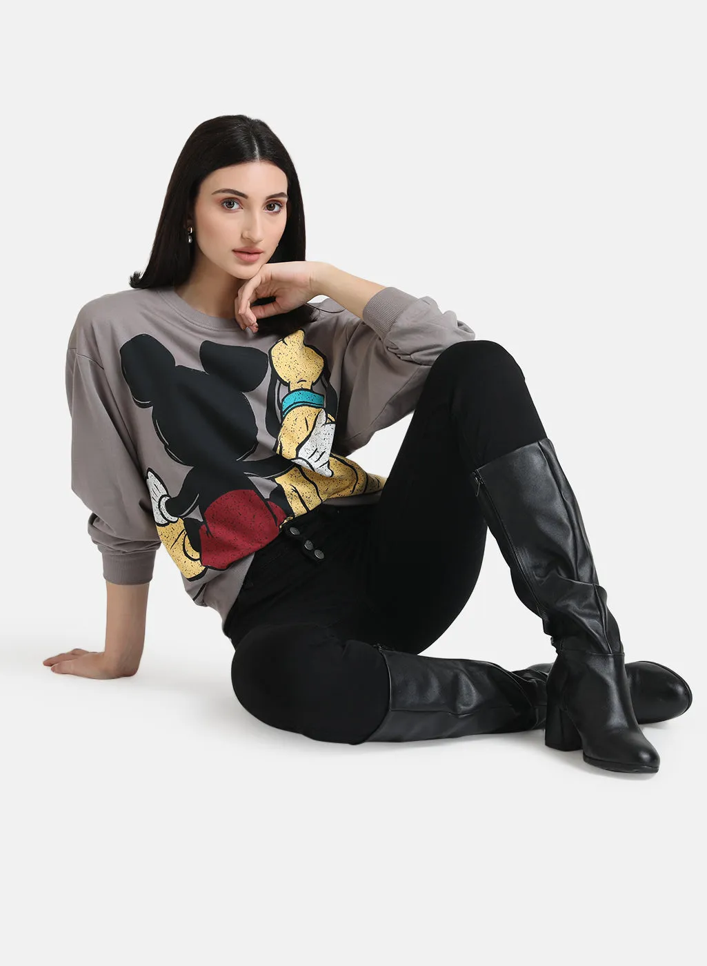 Mickey And Pluto Disney Printed Sweat