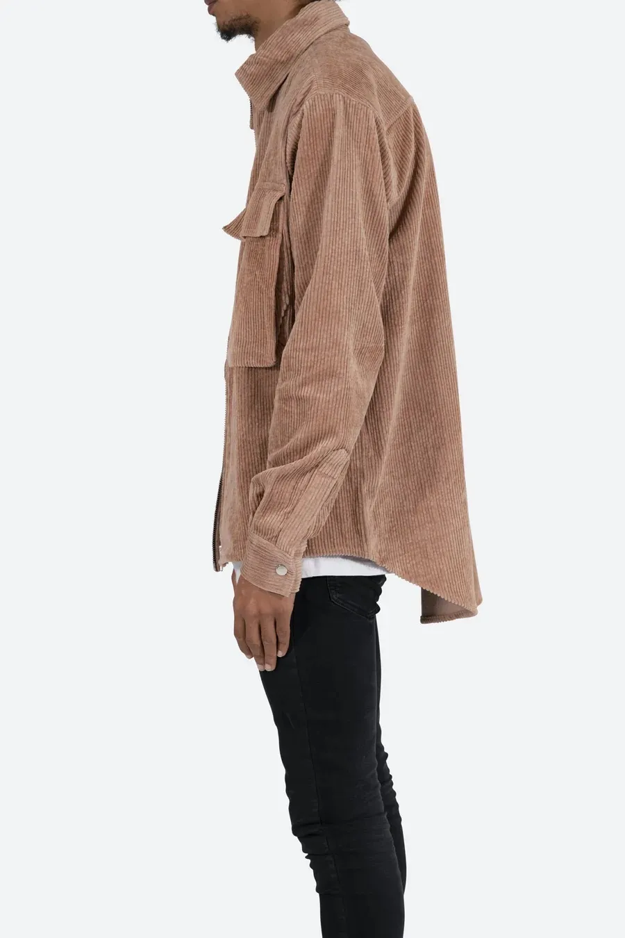 MNML  |Corduroy Street Style Long Sleeves Plain Cotton Oversized