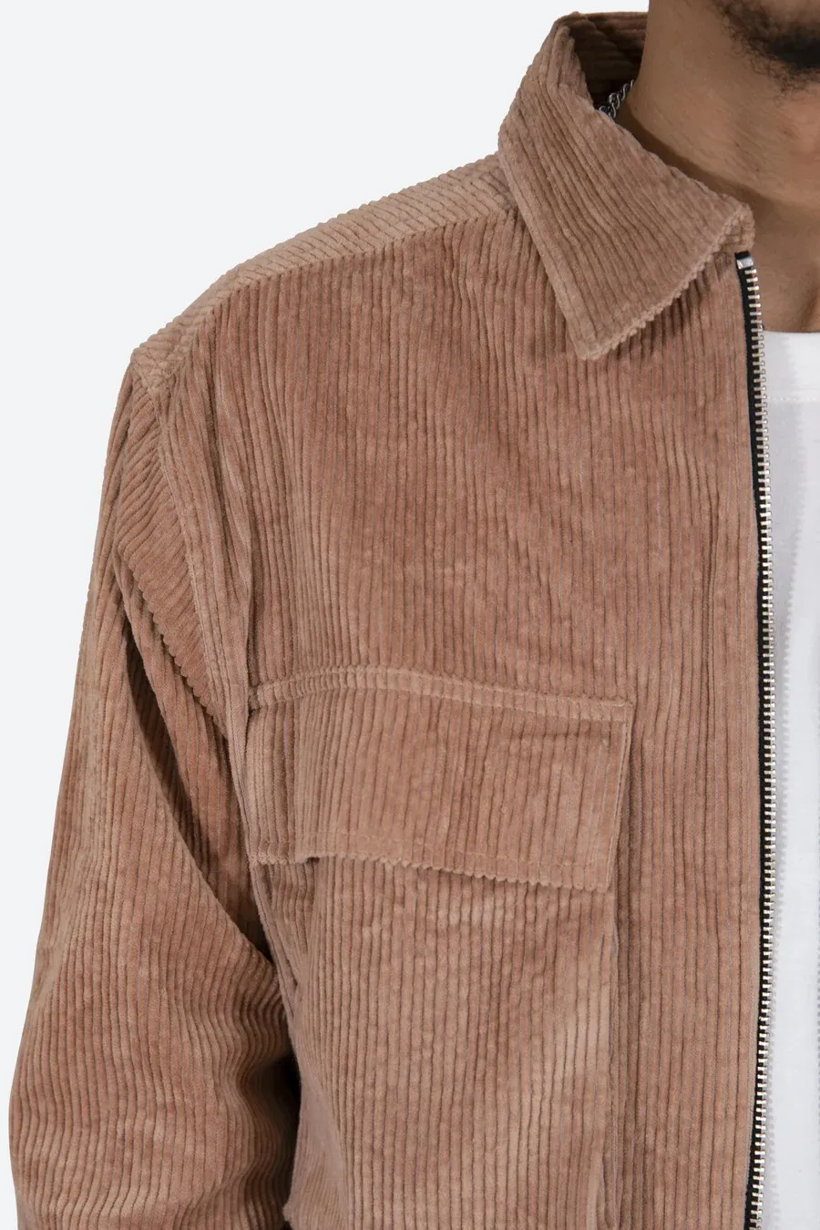 MNML  |Corduroy Street Style Long Sleeves Plain Cotton Oversized