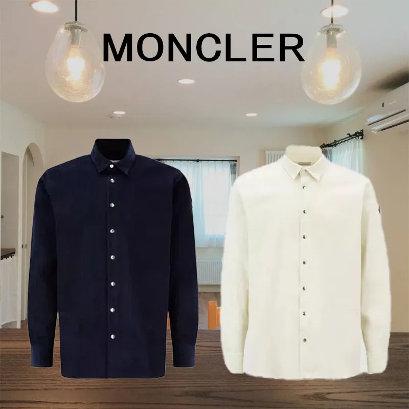 MONCLER  |Corduroy Street Style Long Sleeves Plain Cotton