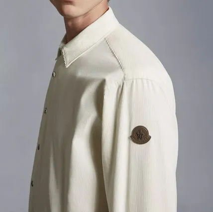 MONCLER  |Corduroy Street Style Long Sleeves Plain Cotton