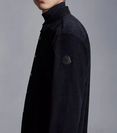 MONCLER  |Corduroy Street Style Long Sleeves Plain Cotton