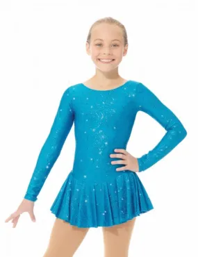 Mondor 666  Blue Peony Shimmer Skate Dress