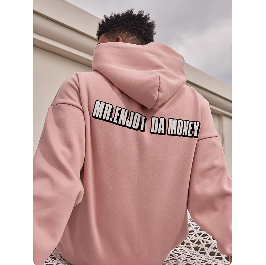 MR. ENJOY DA MONEY  |Unisex Blended Fabrics Street Style Long Sleeves Cotton