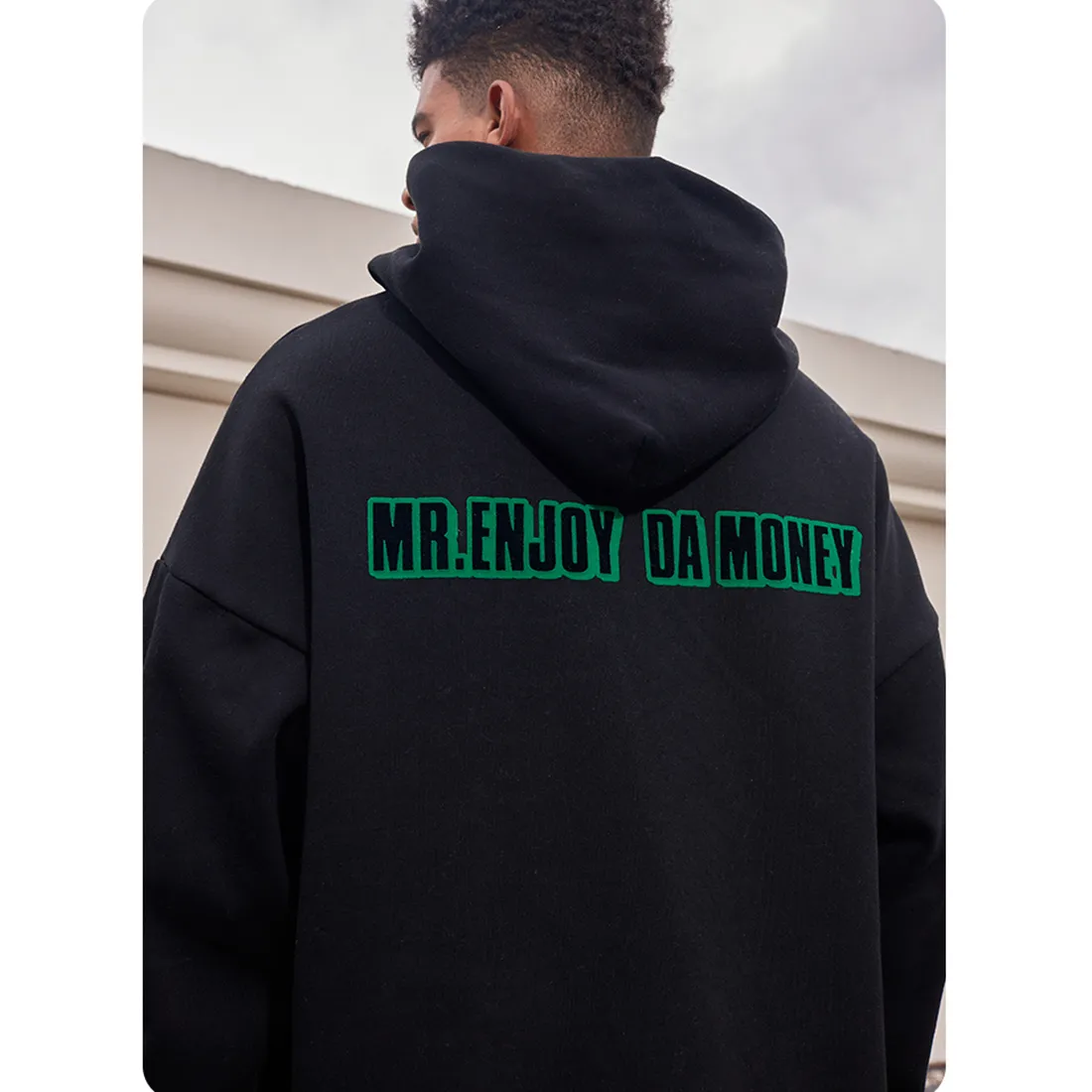 MR. ENJOY DA MONEY  |Unisex Blended Fabrics Street Style Long Sleeves Cotton