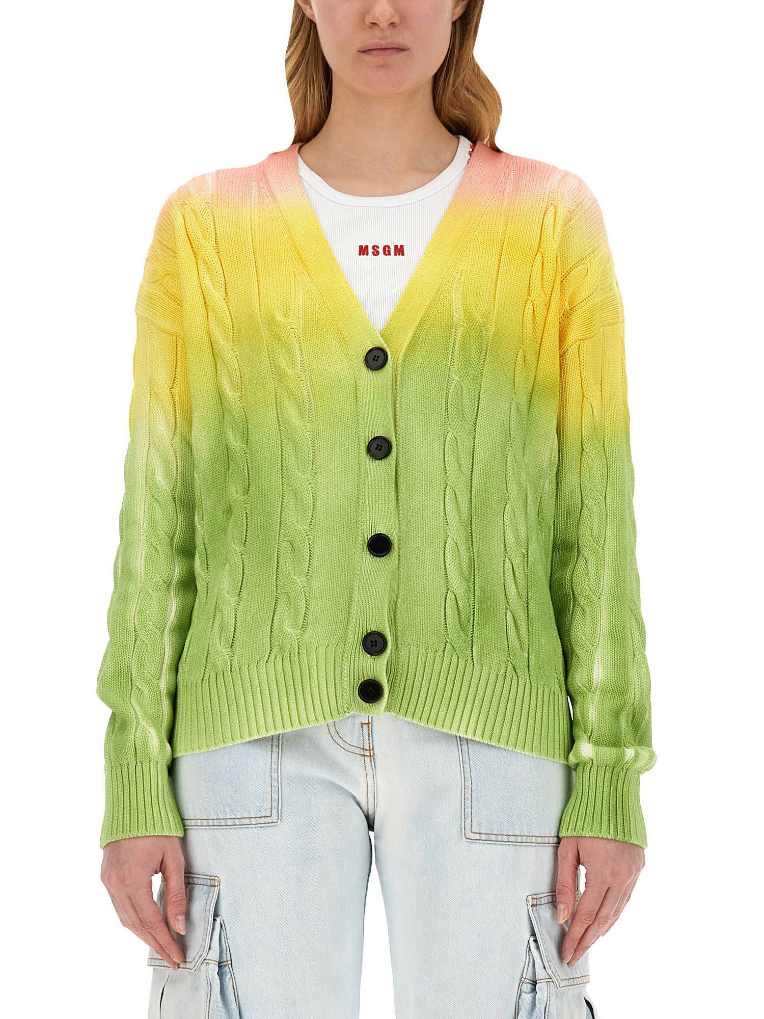 MSGM    DEGRADE CARDIGAN