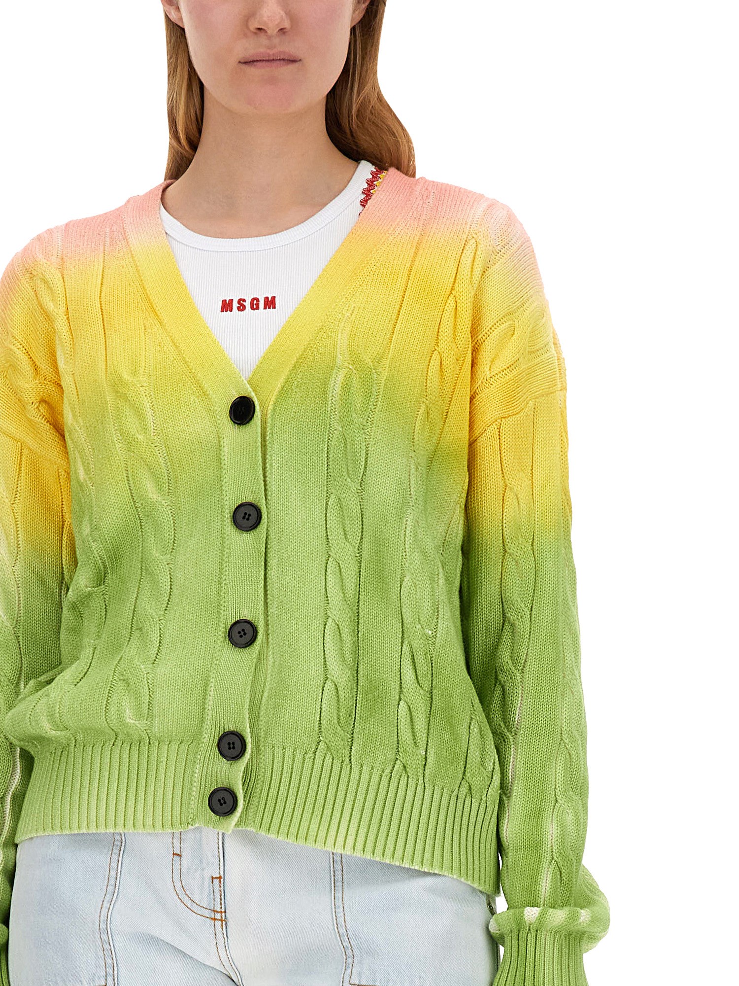 MSGM    DEGRADE CARDIGAN