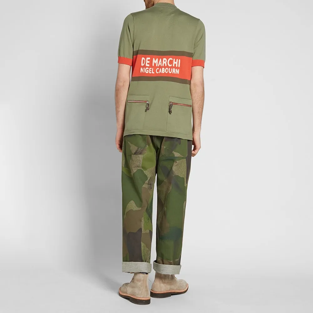 Nigel Cabourn x De Marchi British Army Cycling JerseyWashed Army