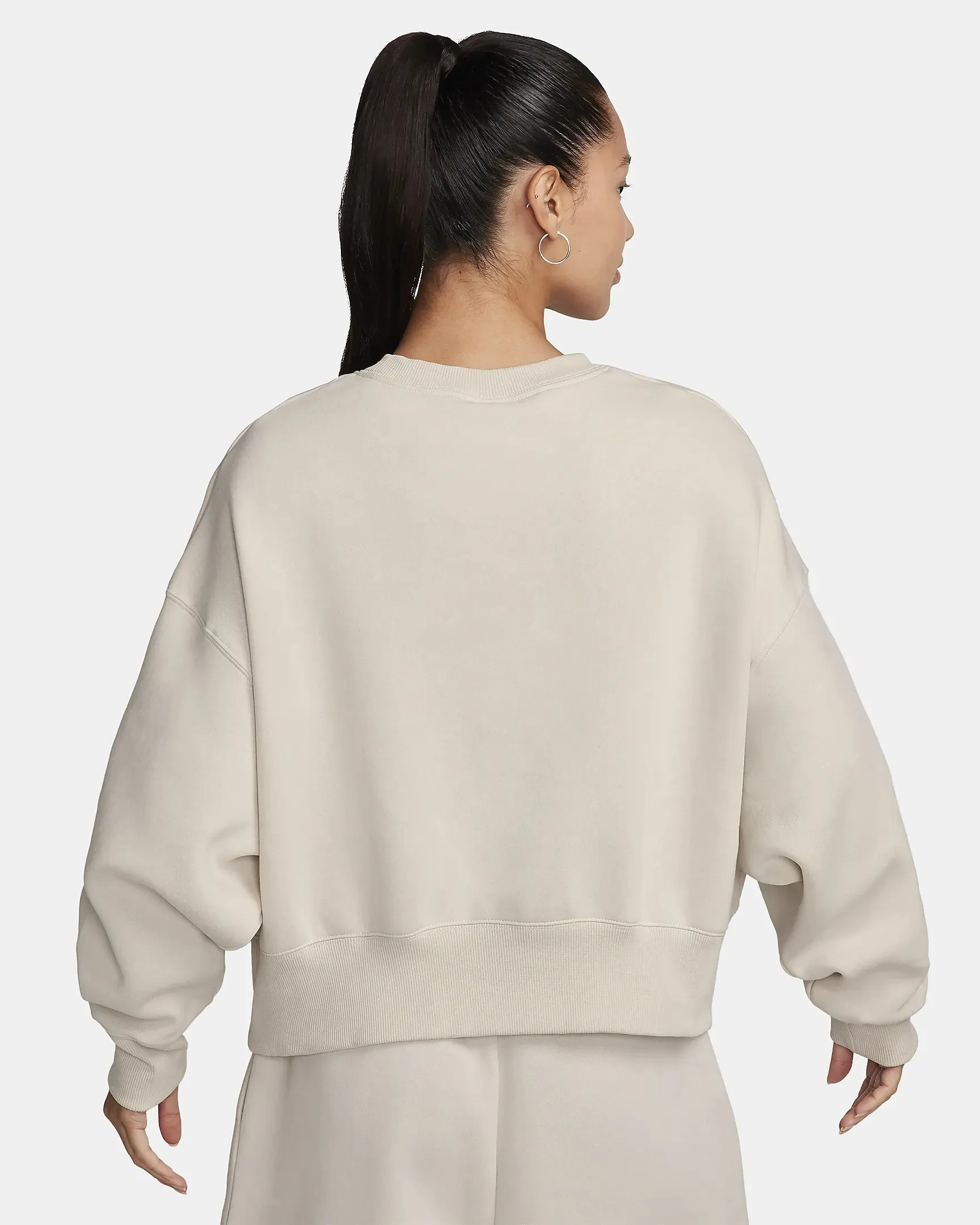 Nike  |Blended Fabrics Street Style U-Neck Long Sleeves Plain