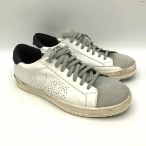 P448 White Gray & Black Leather Sneaker Shoe Size 40 US: 9-1/2 Shoes