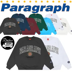 Paragraph  |Crew Neck Unisex Street Style U-Neck Long Sleeves Oversized