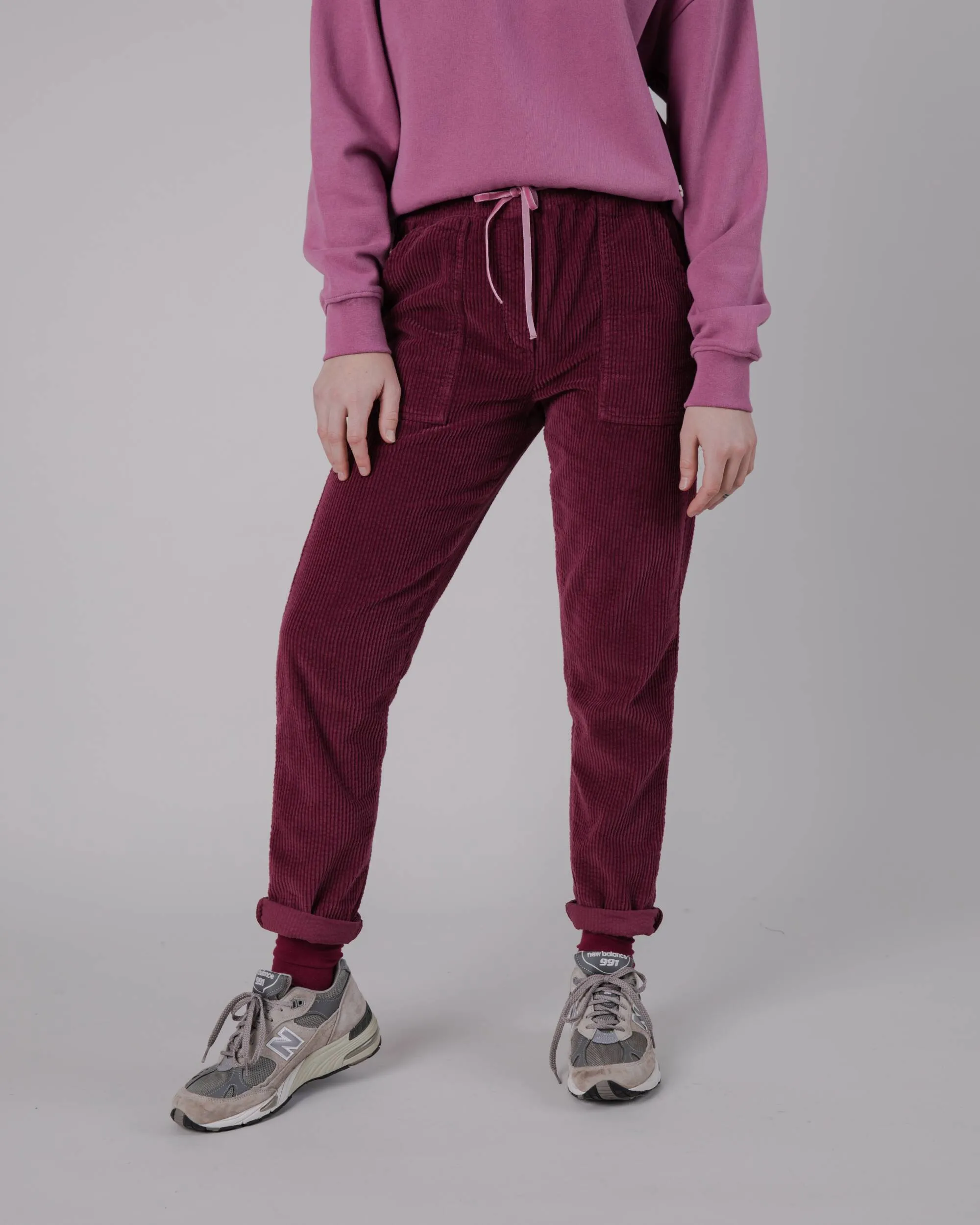 Patch Pocket Corduroy Pants Prune