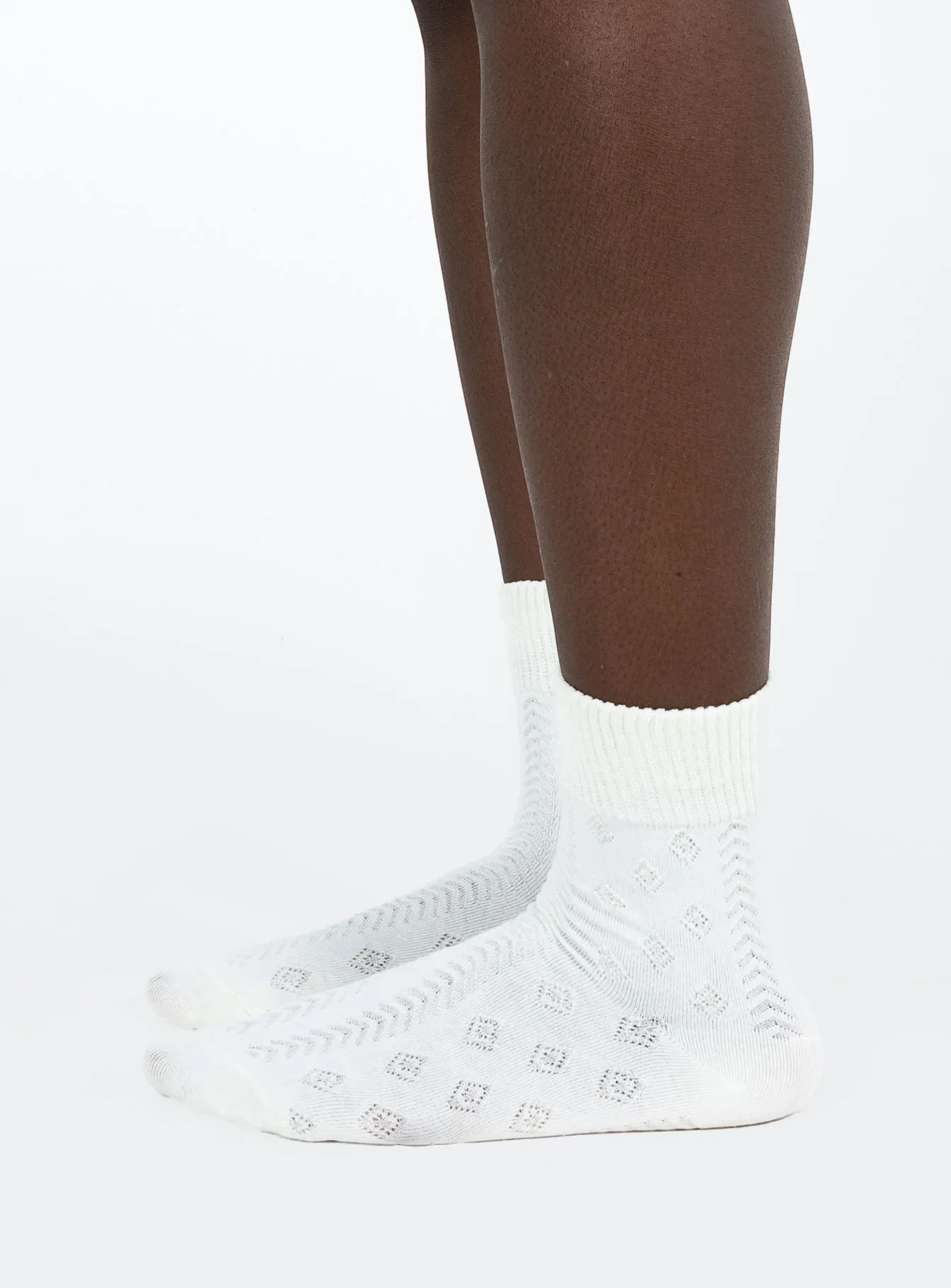 Peridot Socks White