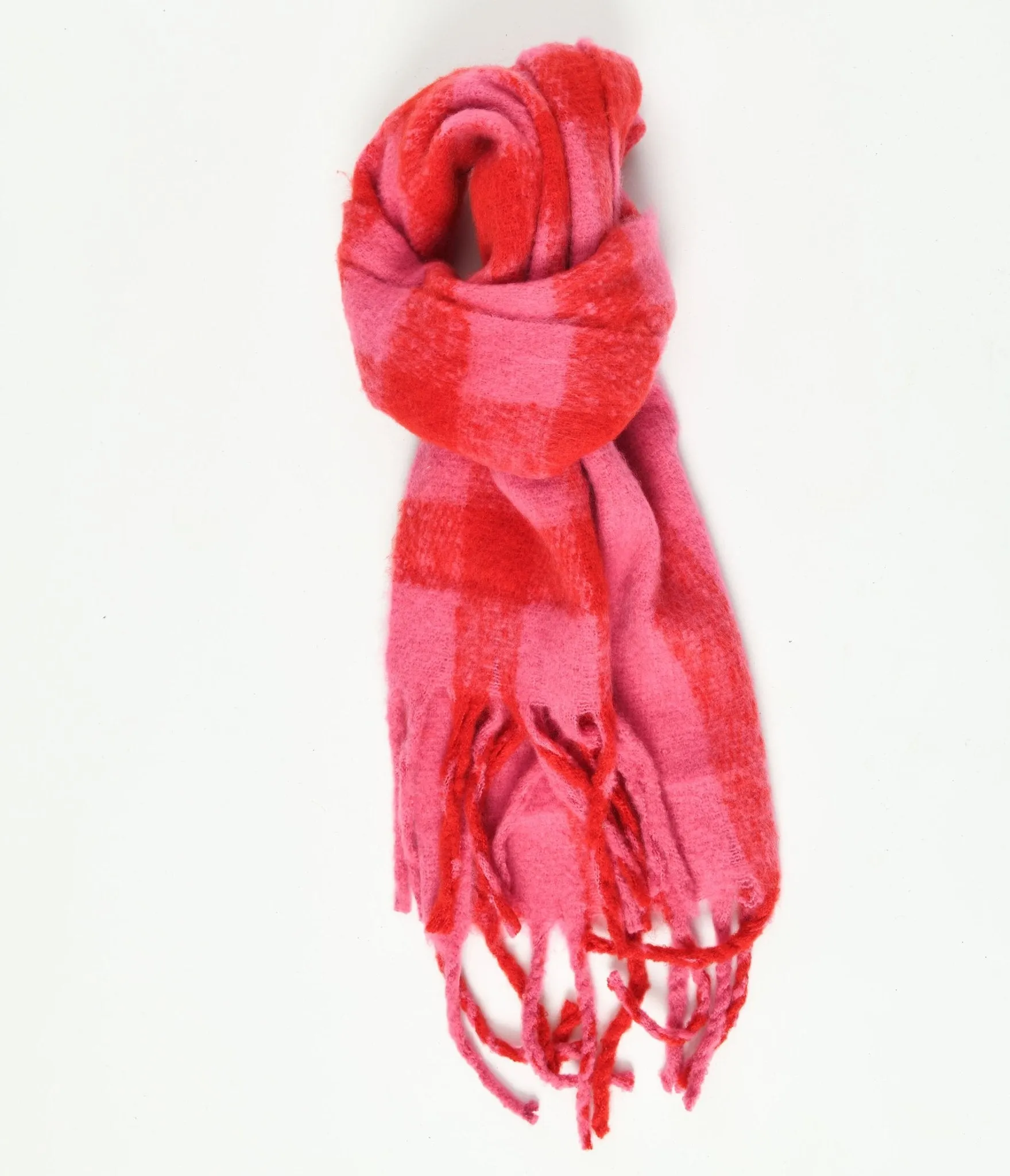 Pink & Red Checkered Noelle Scarf