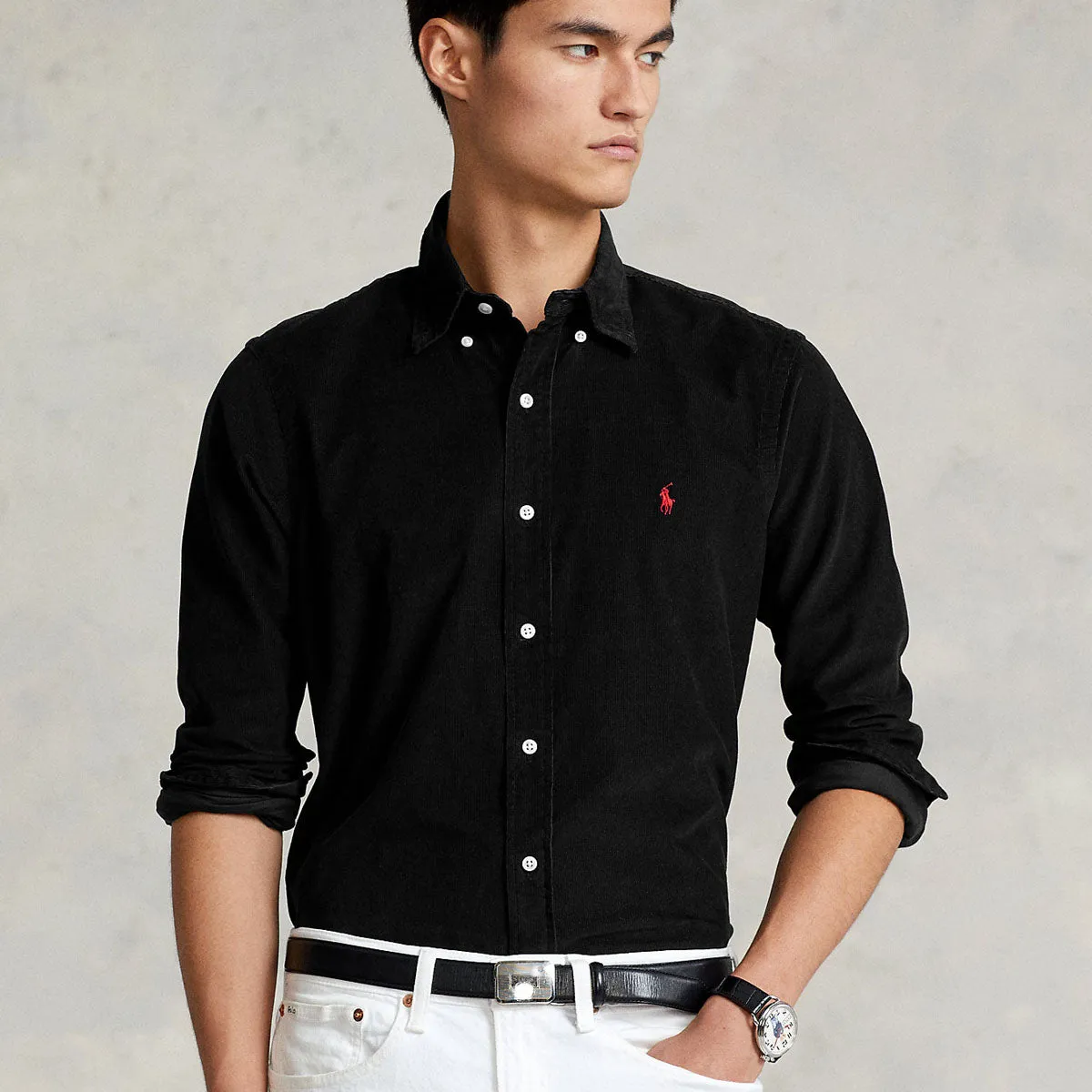 Polo Ralph Lauren - Slim Fit Corduroy Shirt in Black