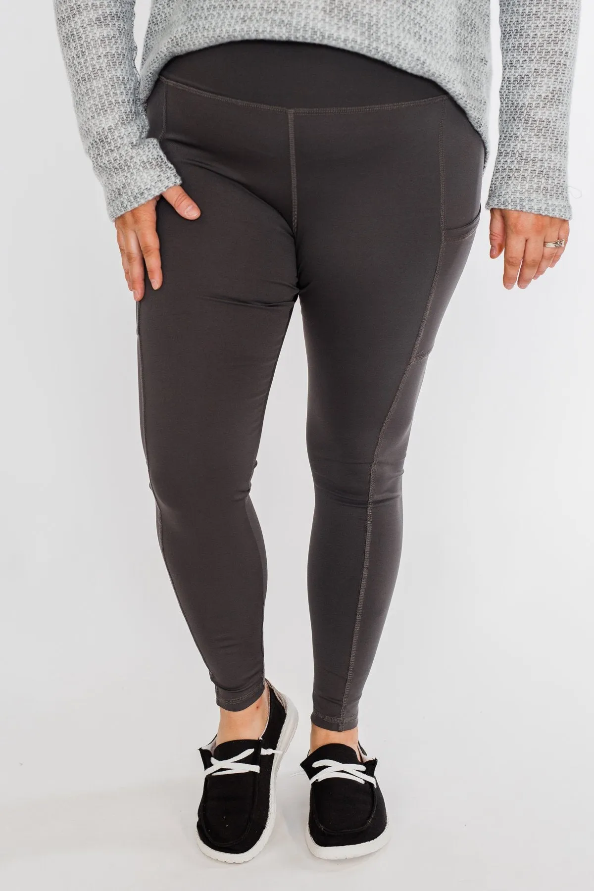 Pulse Basics Athleisure Leggings- Charcoal