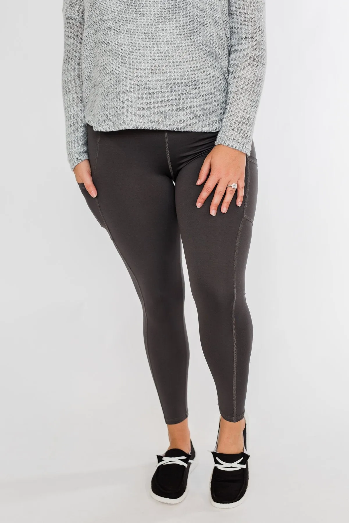 Pulse Basics Athleisure Leggings- Charcoal