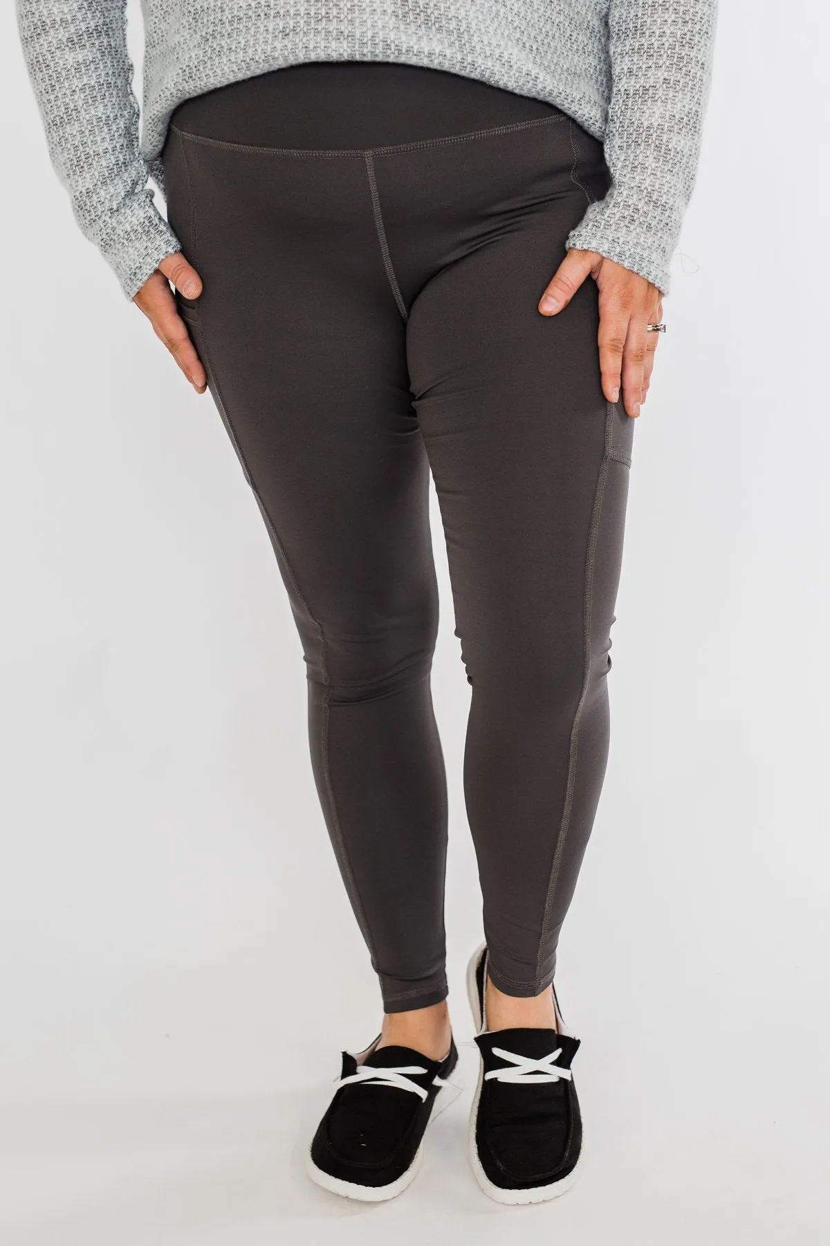 Pulse Basics Athleisure Leggings- Charcoal