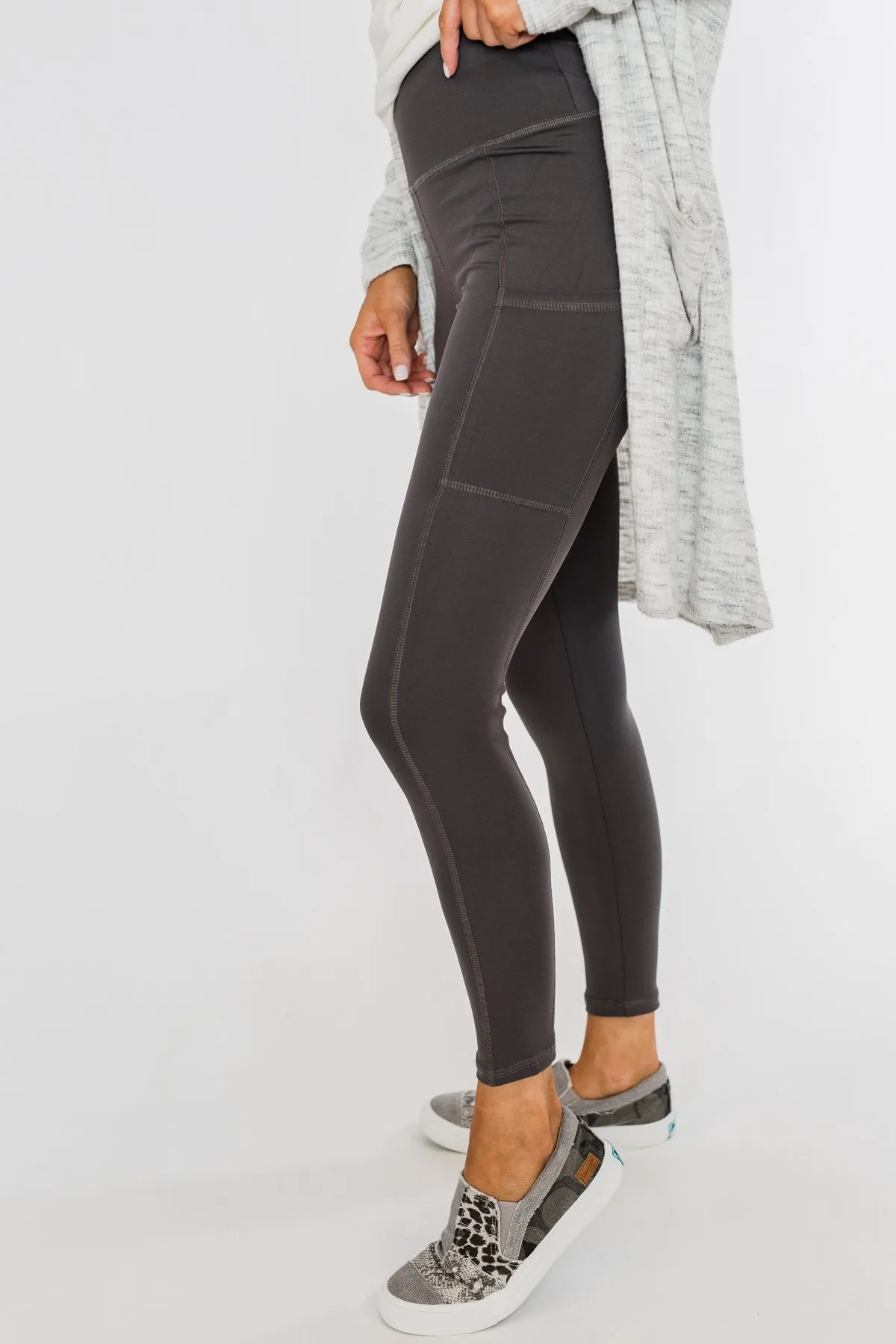 Pulse Basics Athleisure Leggings- Charcoal