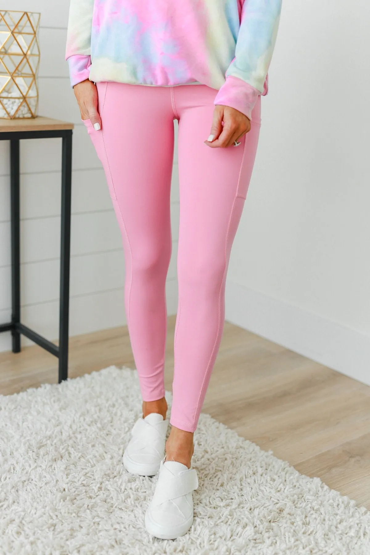 Pulse Basics Athleisure Leggings- Pink