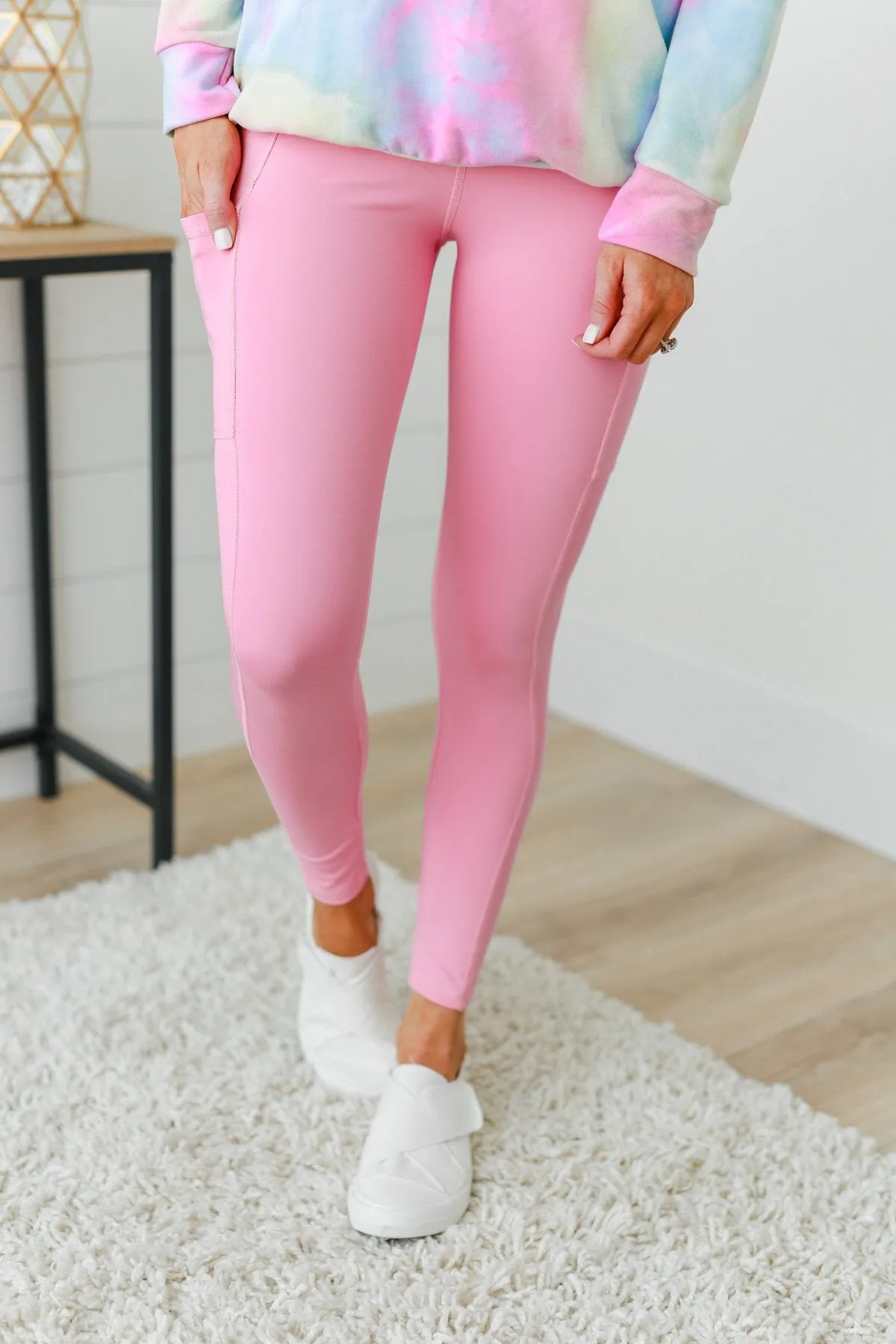 Pulse Basics Athleisure Leggings- Pink