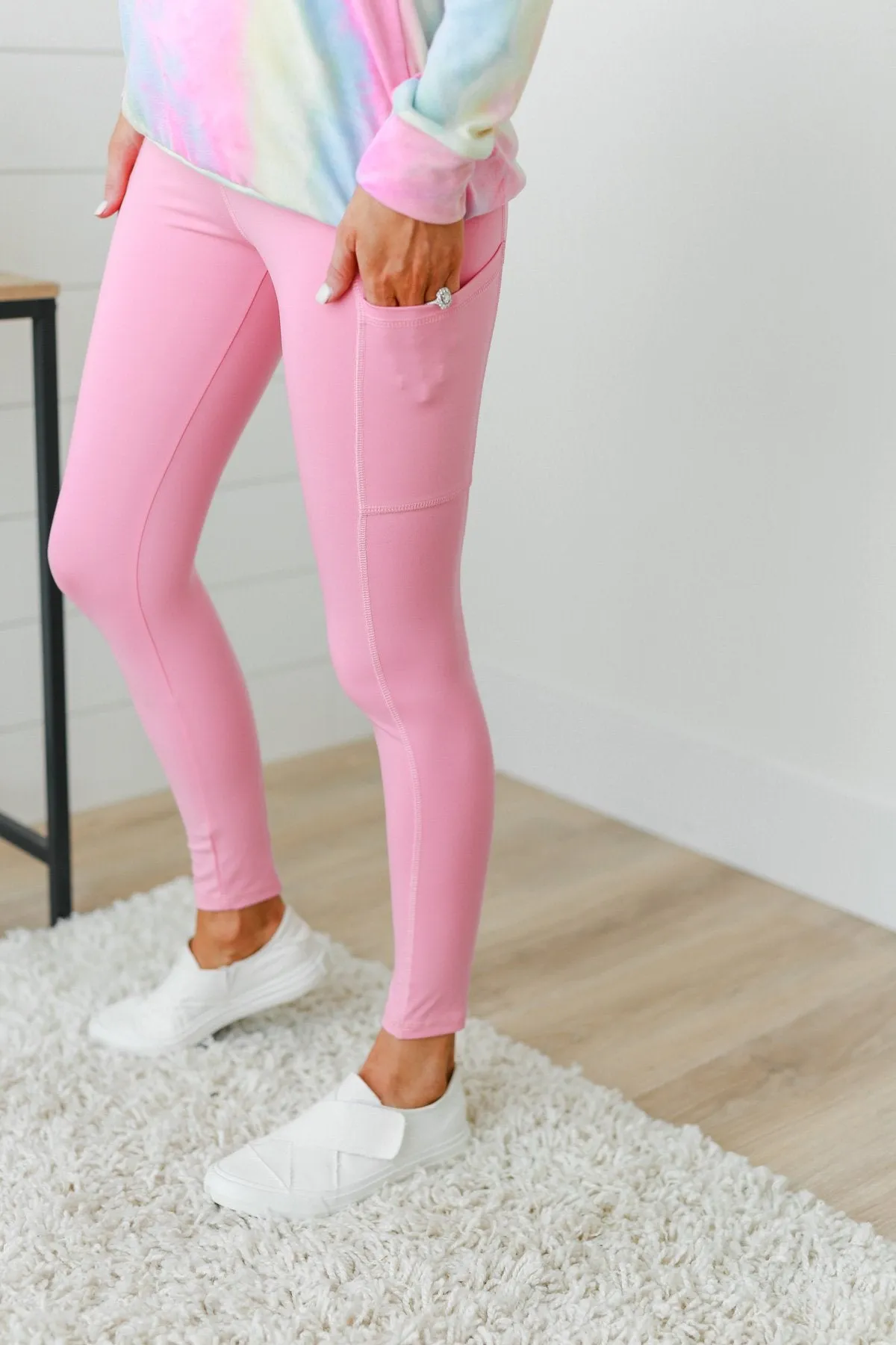 Pulse Basics Athleisure Leggings- Pink