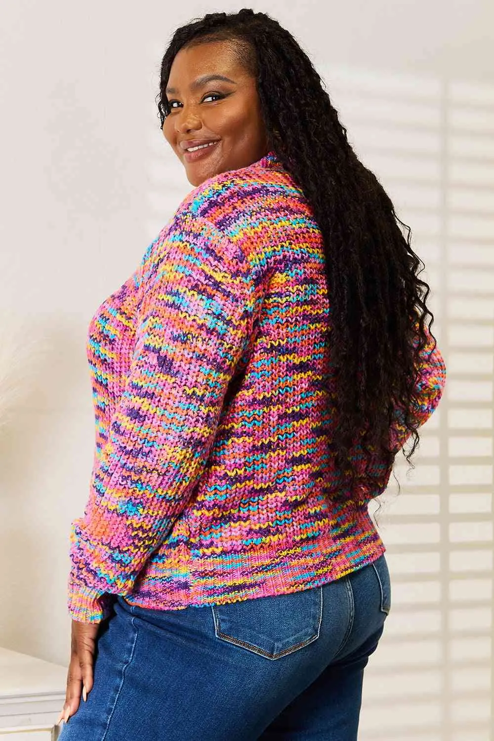 Rainbow Marled Cardigan