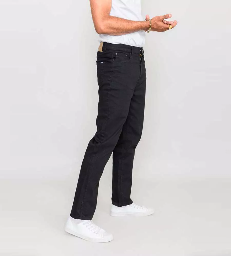 Rockford Mens Black Comfort Fit Stretch Jeans (CARLOS BLACK)