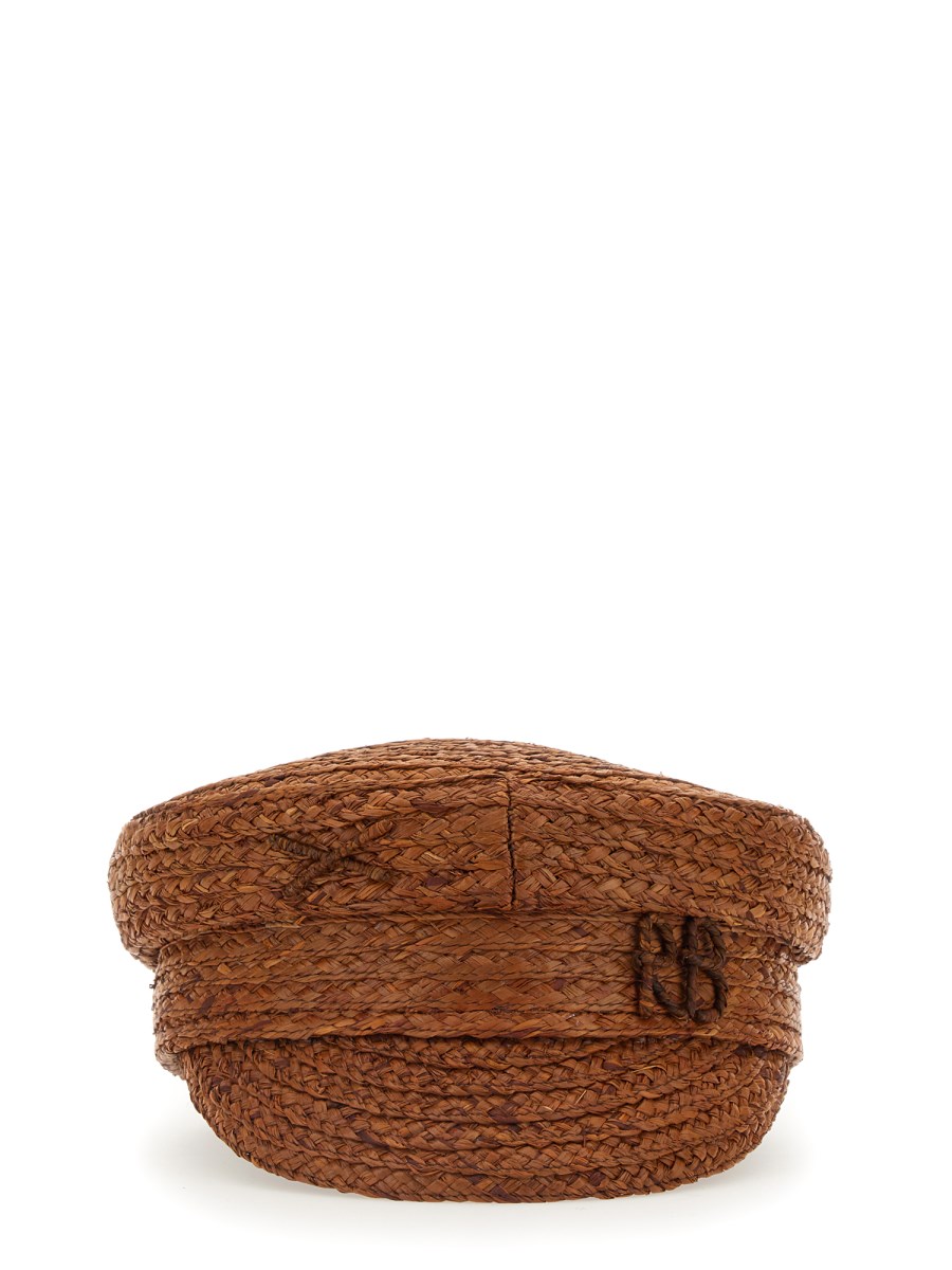 RUSLAN BAGINSKIY    MONOGRAM LOGO STRAW HAT