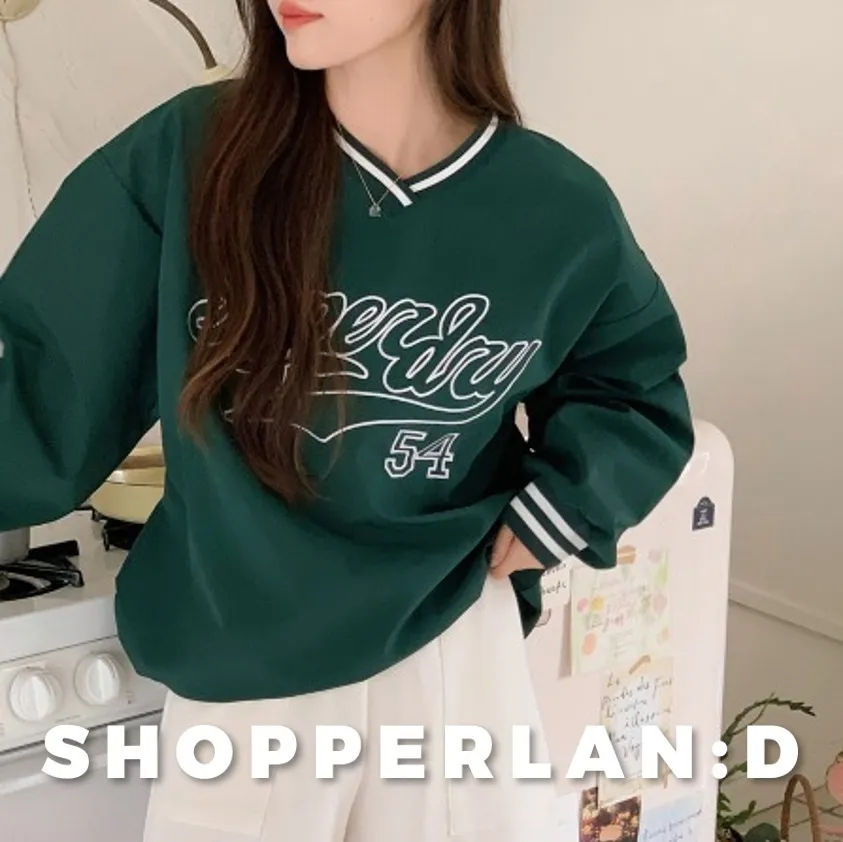 SHOPPERLAND  |Unisex Sweat Nylon Street Style V-Neck Bi-color Long Sleeves