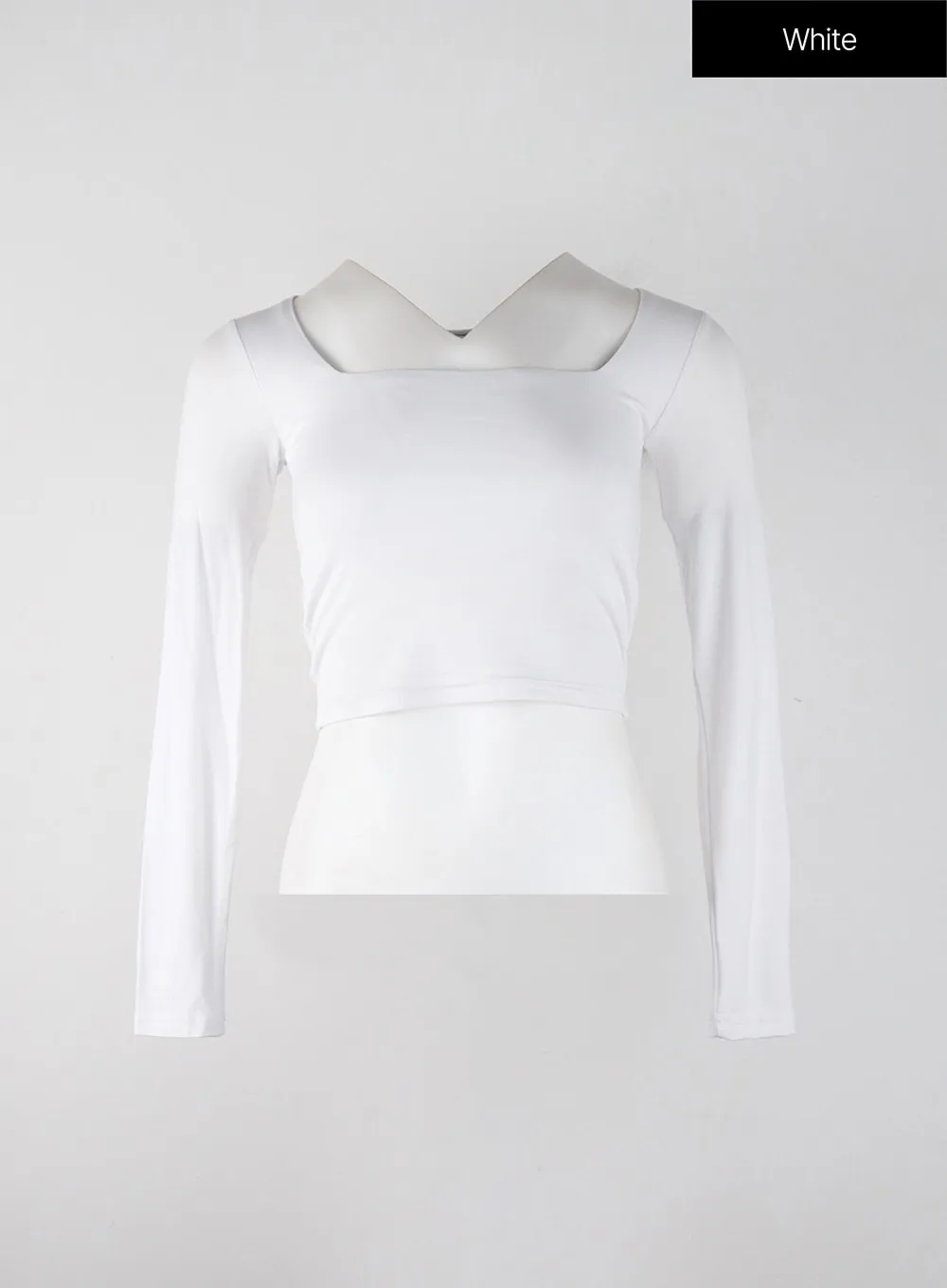 Slim Fit Square Neck Crop Top IJ403