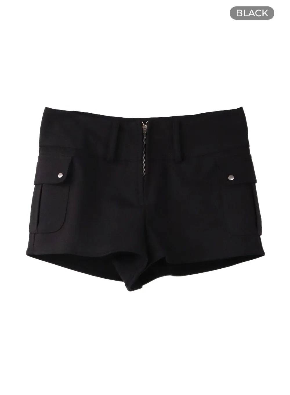 Solid Cotton Mini Shorts CF416