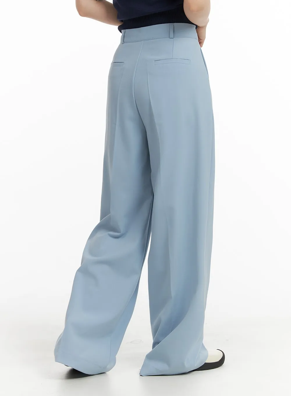 Solid Wide Trousers OM412