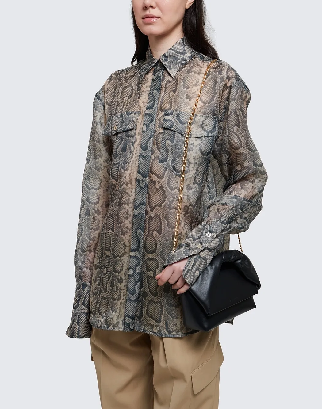 SPORT MAX  |Nylon Long Sleeves Python Super-long Sleeves Tunics