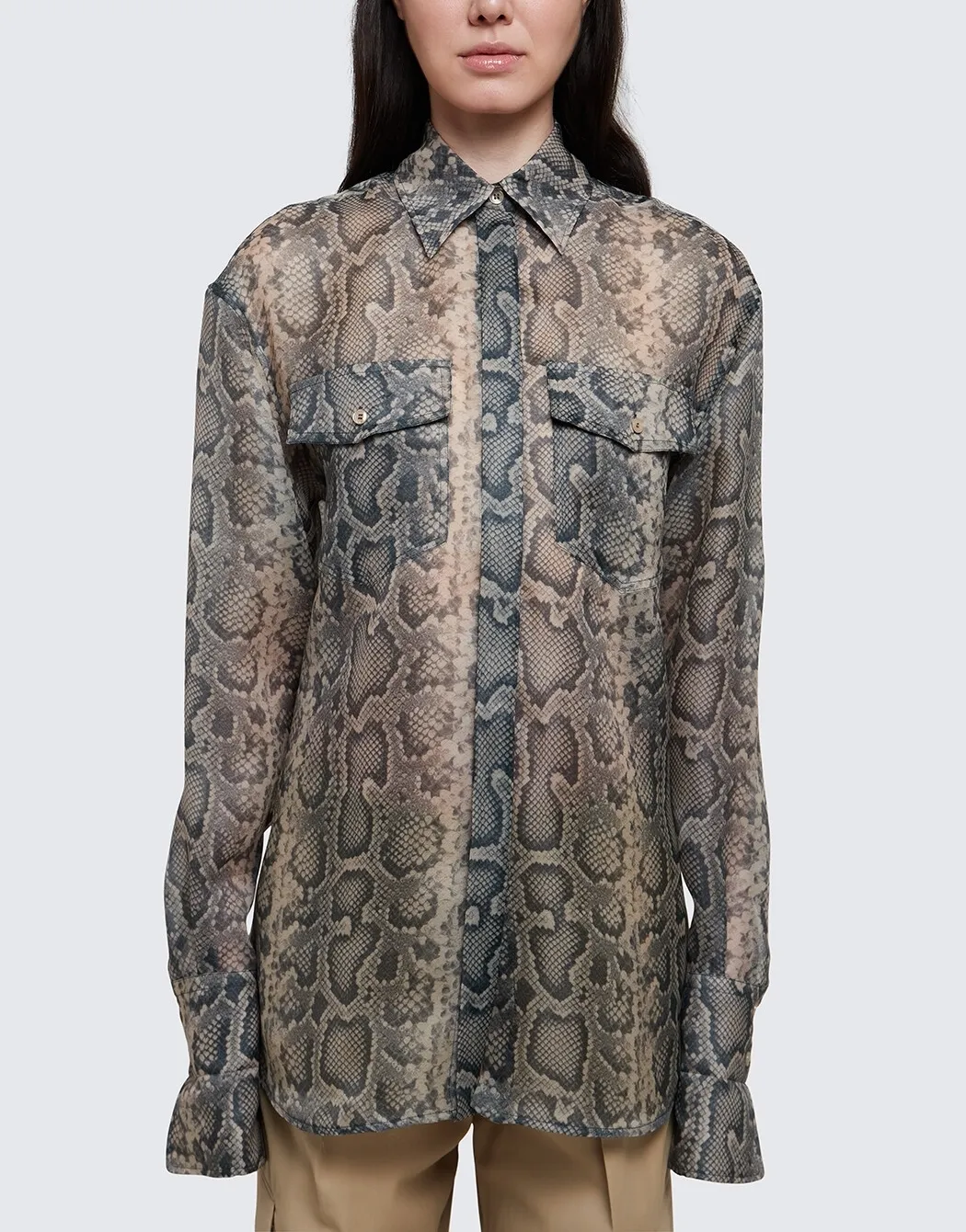 SPORT MAX  |Nylon Long Sleeves Python Super-long Sleeves Tunics